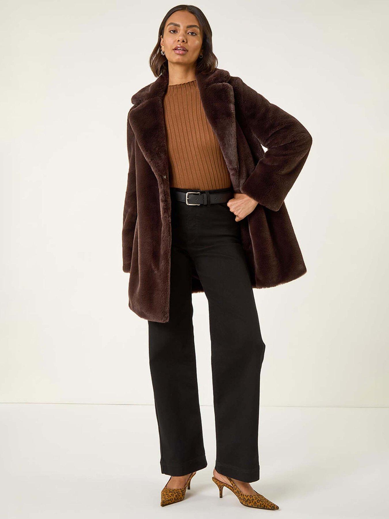 roman-faux-fur-longline-coat-chocolateback