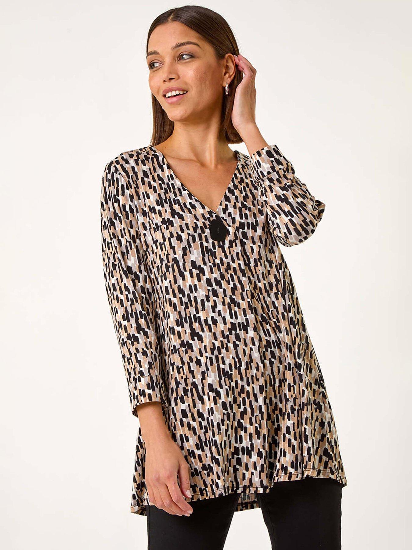 Roman Pleated Front Textured Crepe Top - Stone