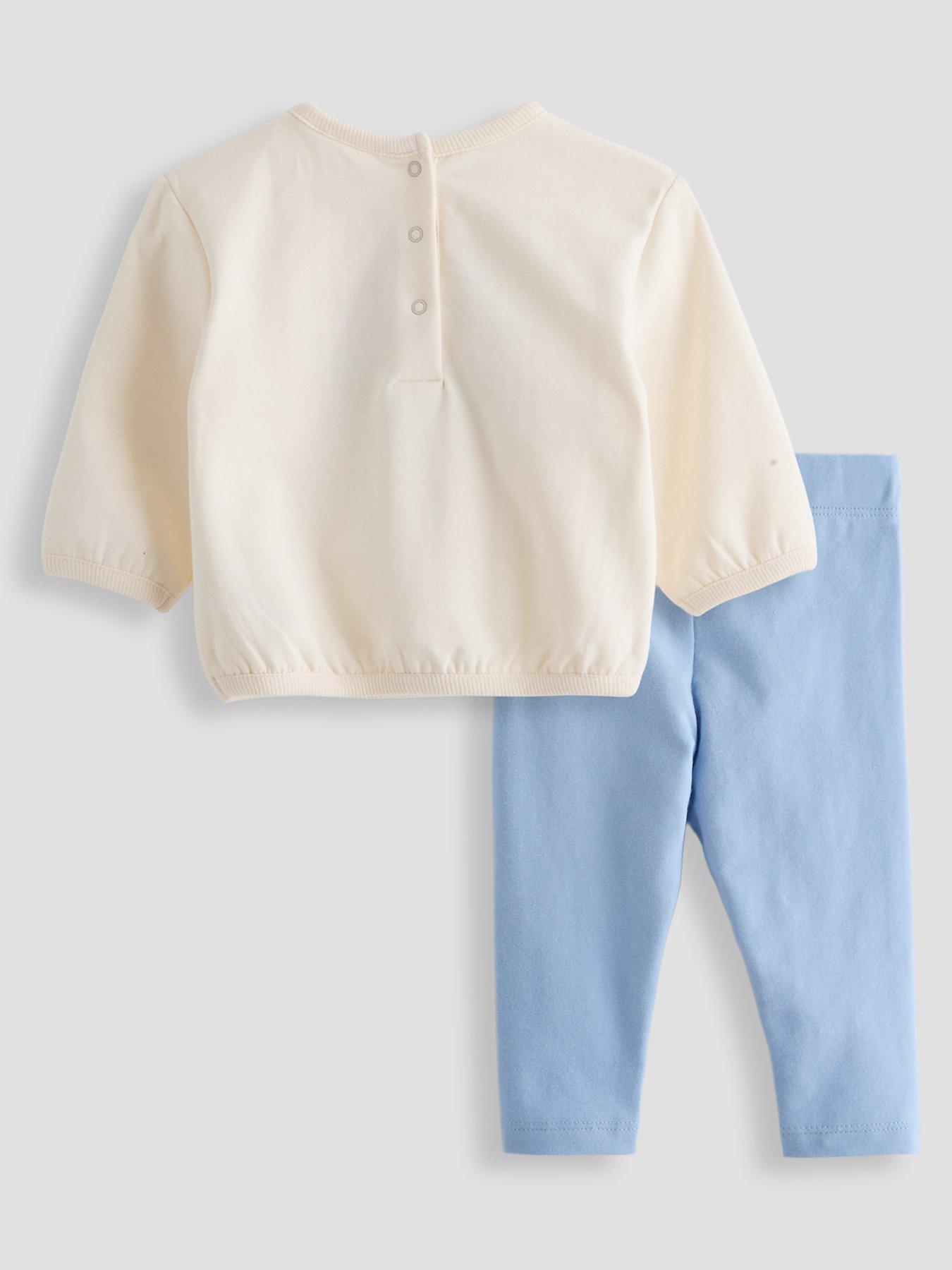Image 2 of 5 of The Very Collection Embroidered Fruit Patchwork Top and Leggings Set - Cream