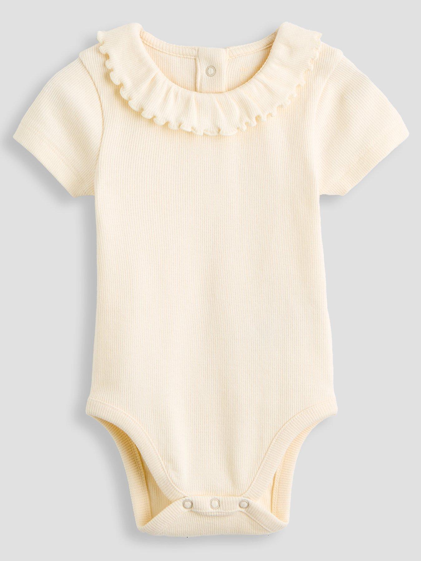 Image 3 of 5 of The Very Collection Frill Collar Bodysuit 2 Pack - Pink/Yellow