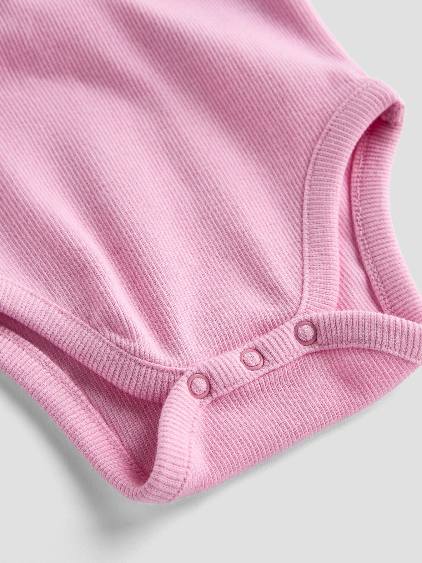 Image 4 of 5 of The Very Collection Frill Collar Bodysuit 2 Pack - Pink/Yellow