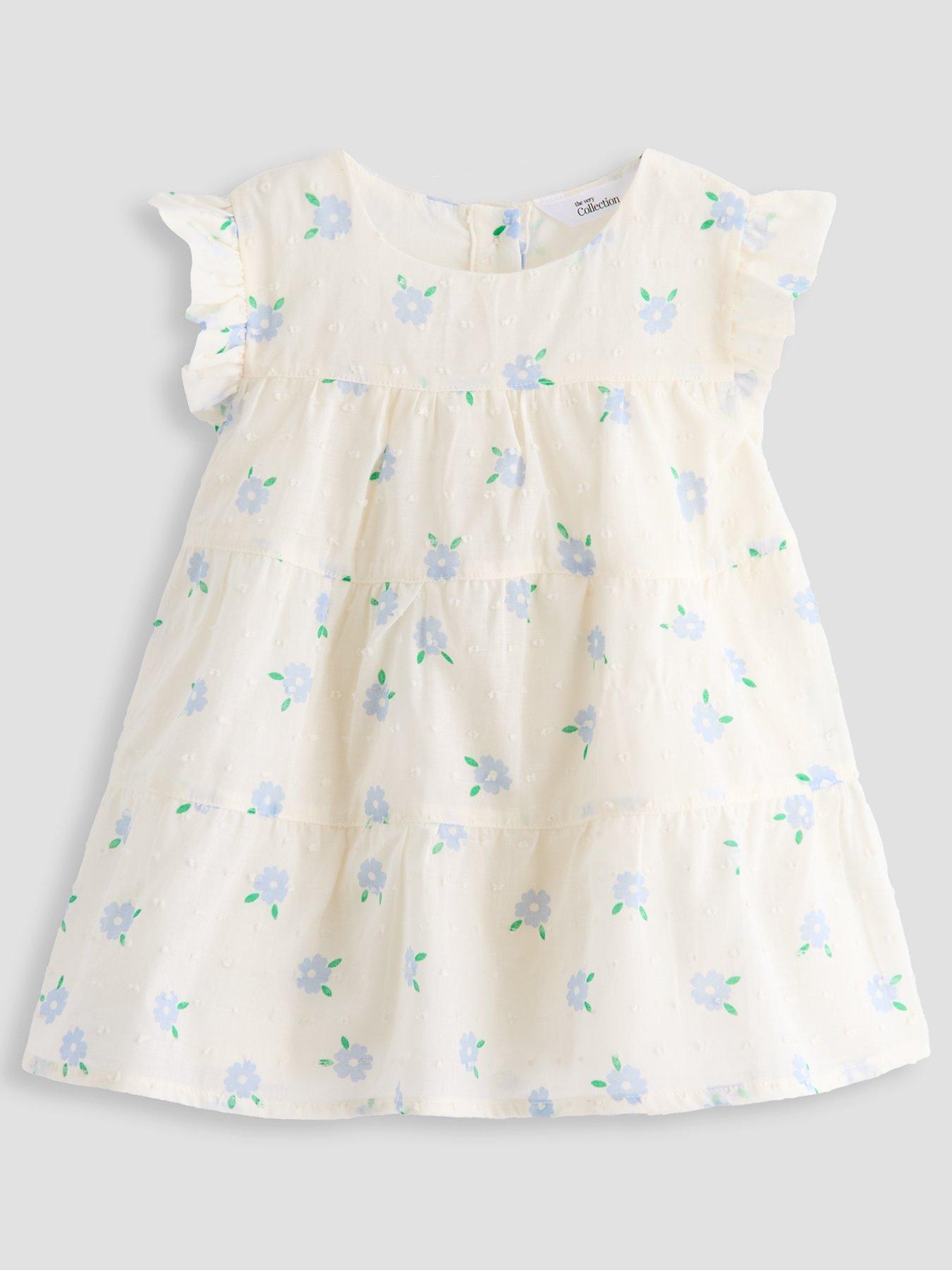 The Very Collection Tiered Floral Dress - Cream
