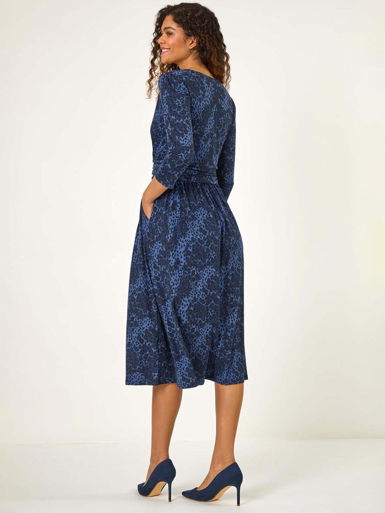 roman-animal-print-mock-wrap-midi-dress-bluestillFront