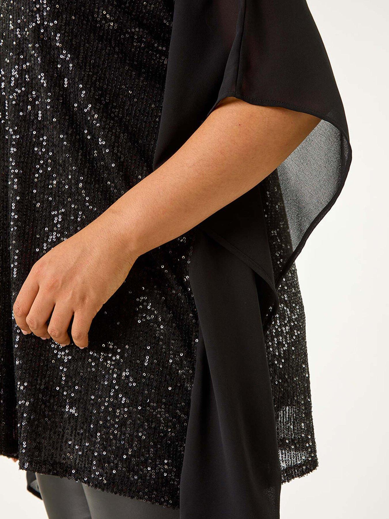 roman-curve-full-sequin-chiffon-overlay-top-blackdetail