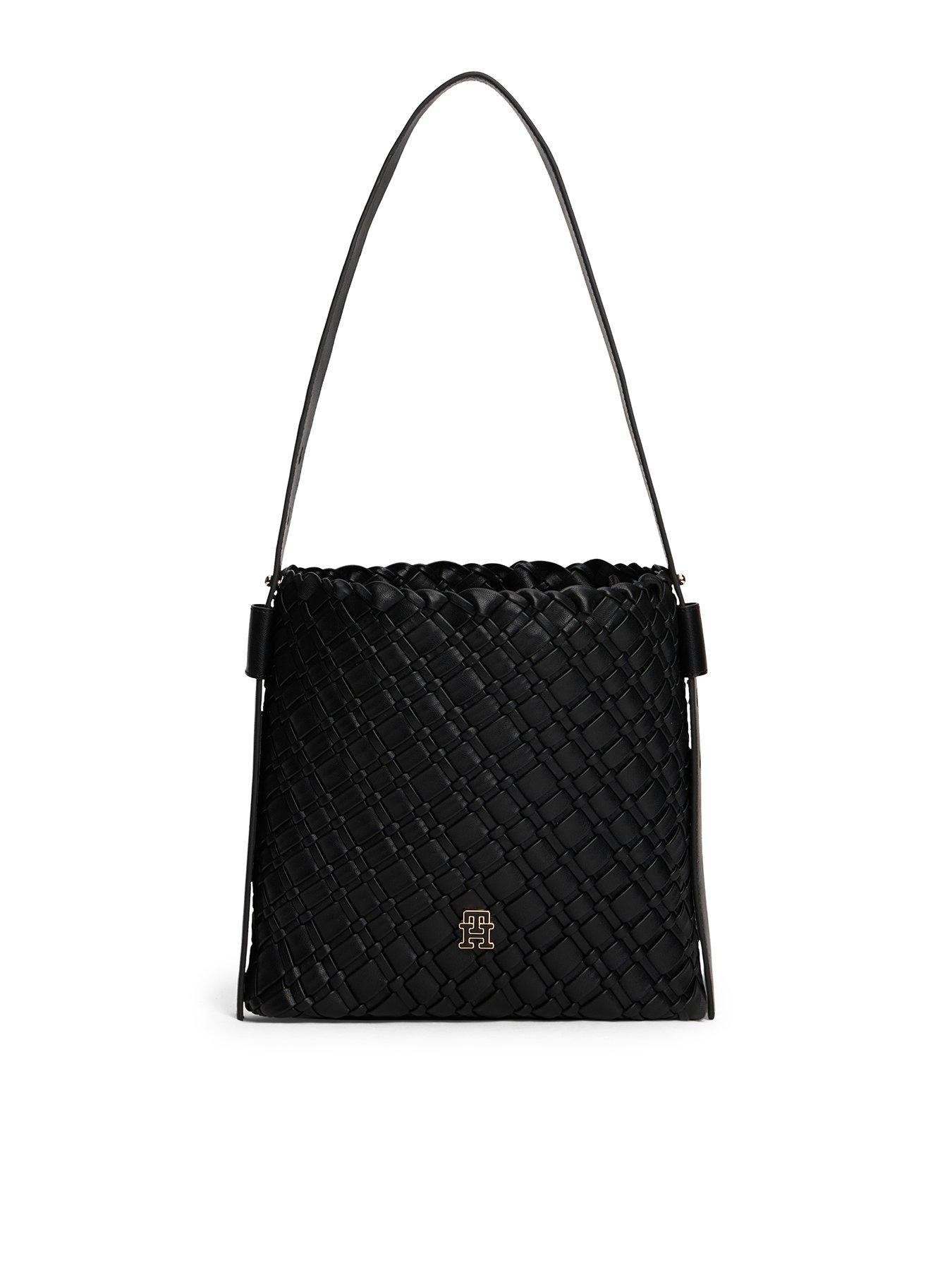 Tommy Hilfiger Braided Hobo Bag - Black
