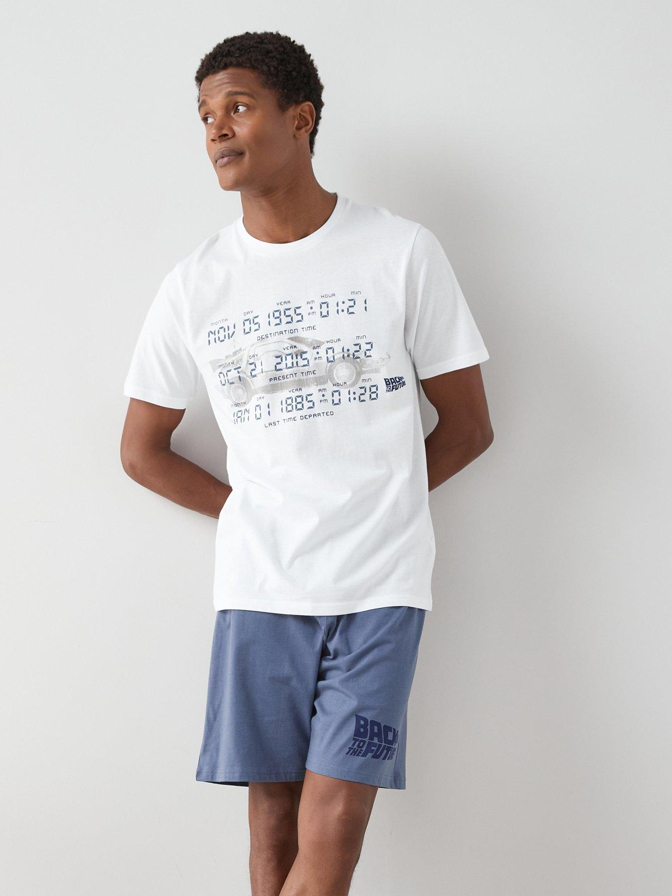 back-to-the-future-back-to-future-short-pyjama-set-navyfront
