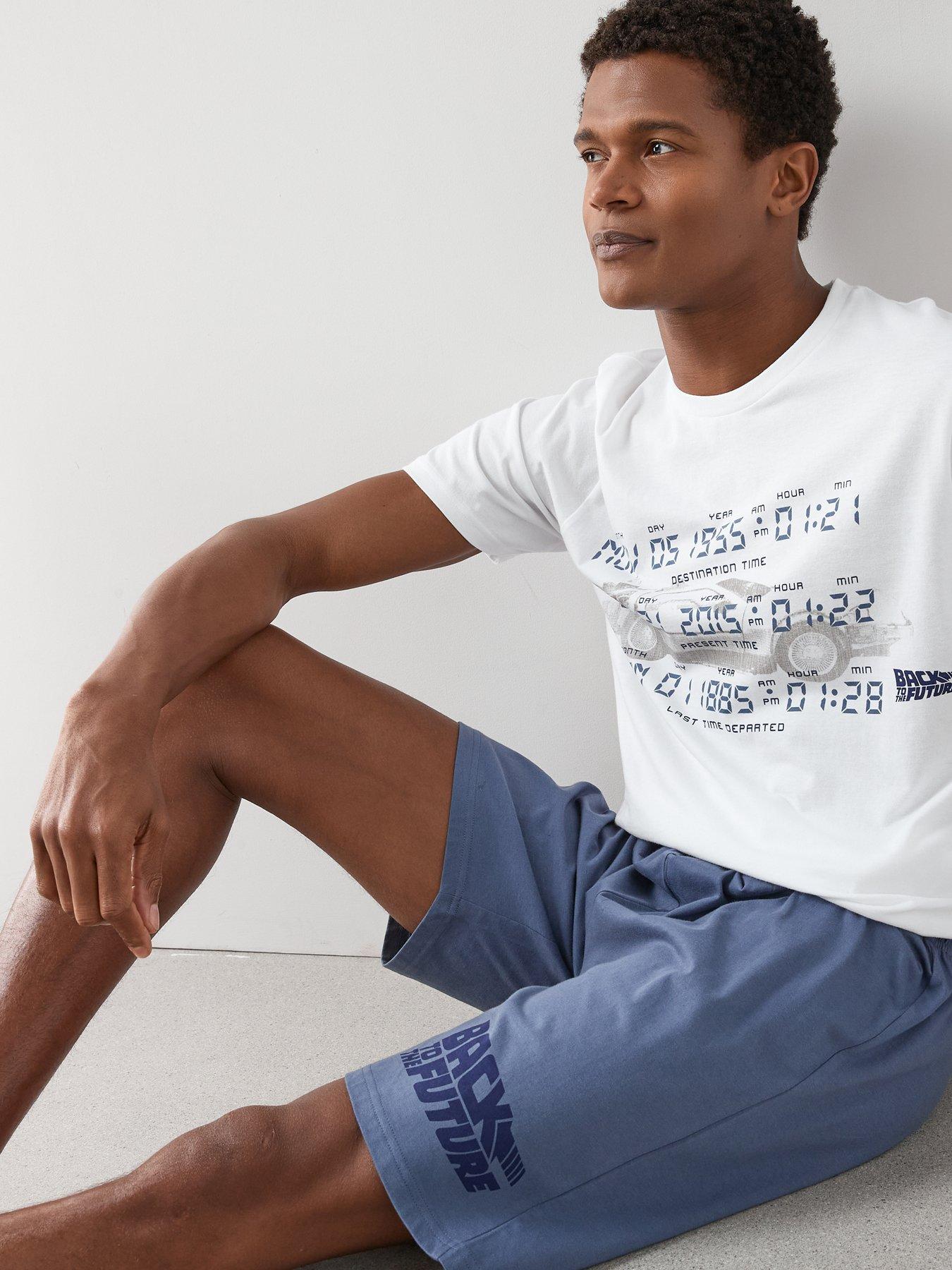 back-to-the-future-back-to-future-short-pyjama-set-navyoutfit