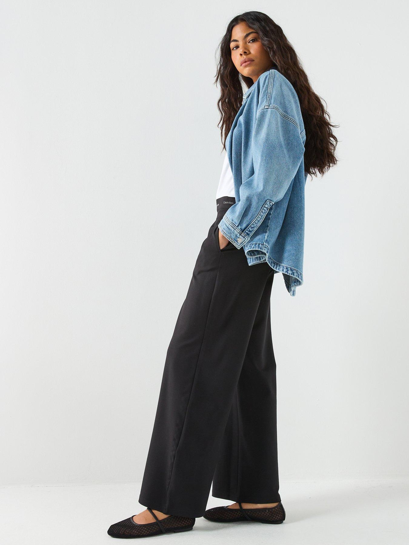 Image 5 of 5 of Calvin Klein Jeans Ponte Logo Trousers - Black