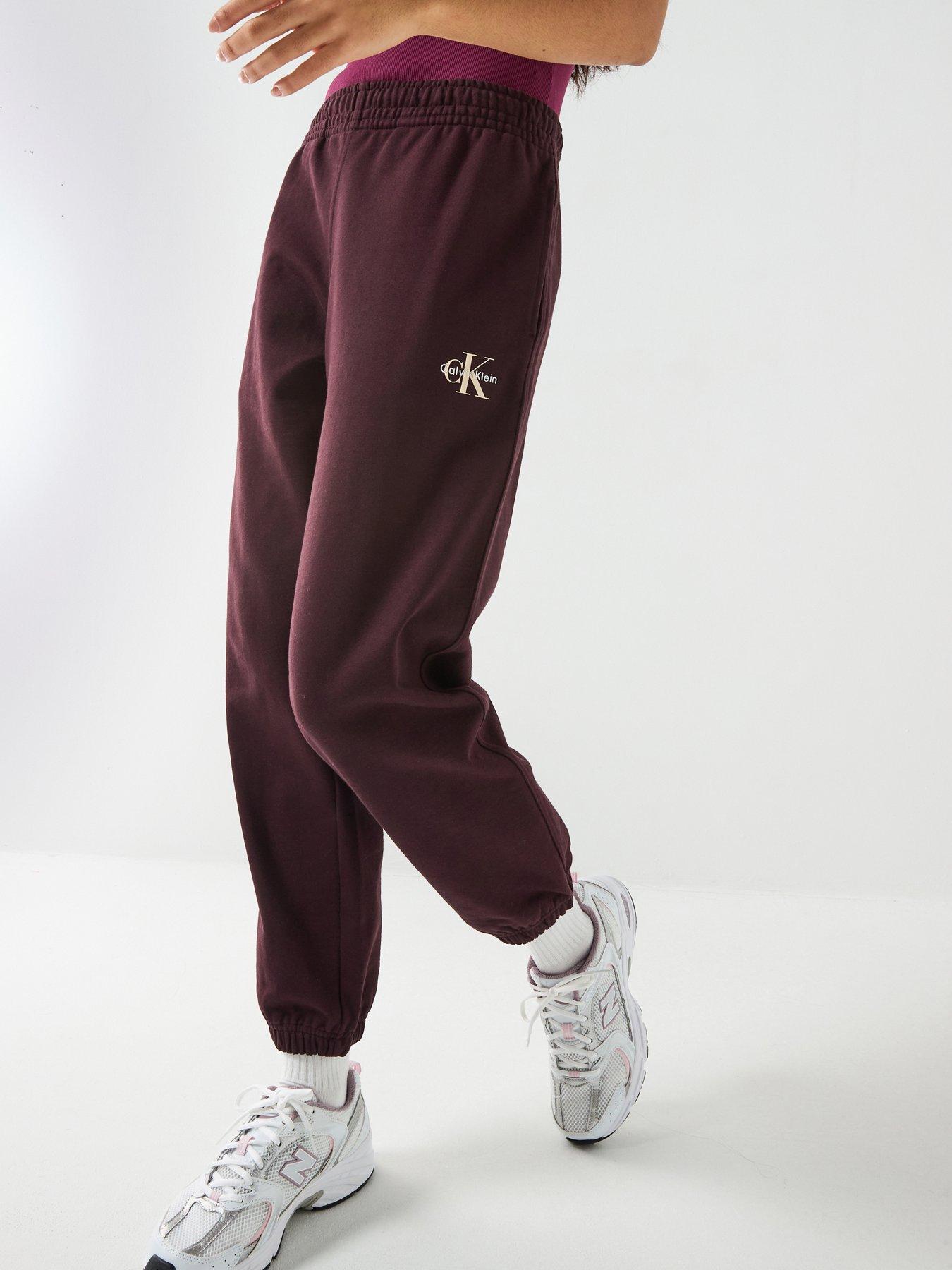 Calvin Klein Jeans Monologo French Terry Jogger - Mocha - Brown