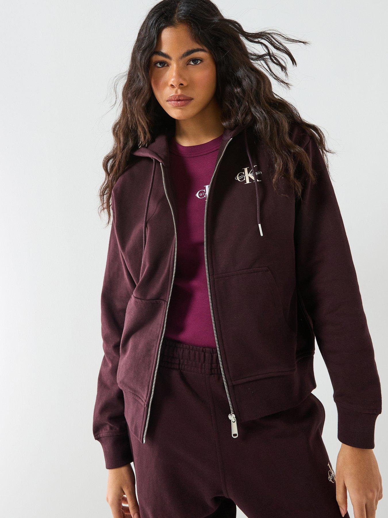 Calvin Klein Jeans Terry Monogram Hoodie - Brown