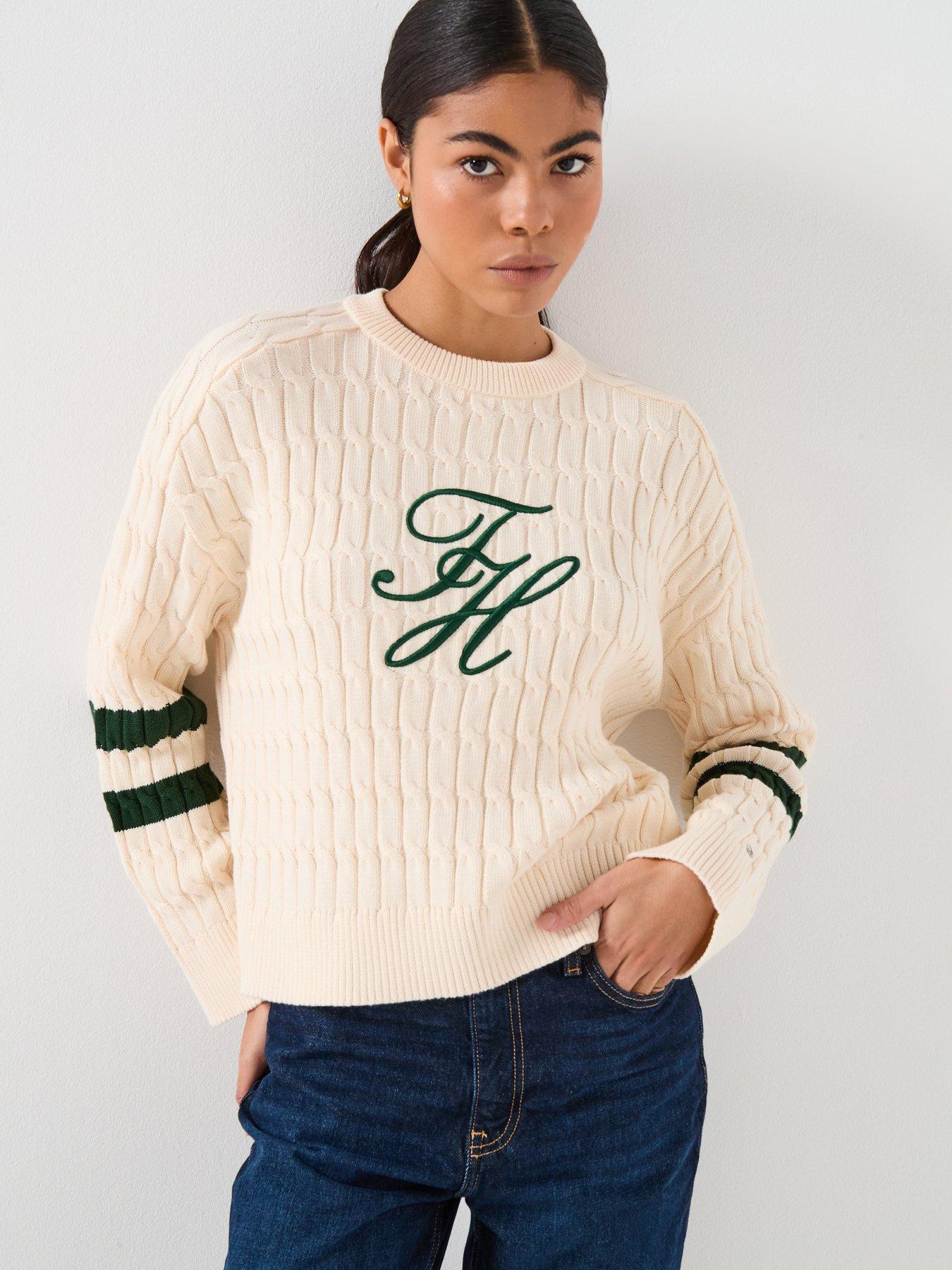 tommy-hilfiger-textured-crew-neck-jumper-creamfront