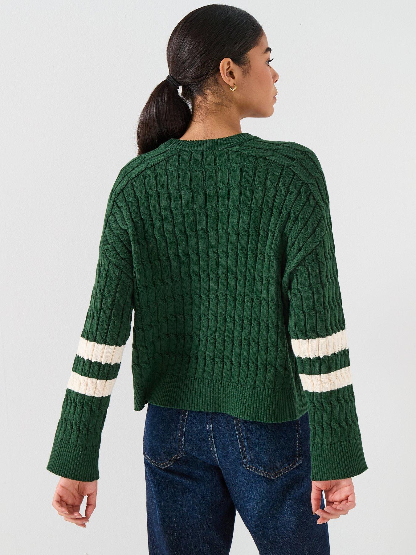 tommy-hilfiger-textured-crew-neck-jumper-greenstillFront