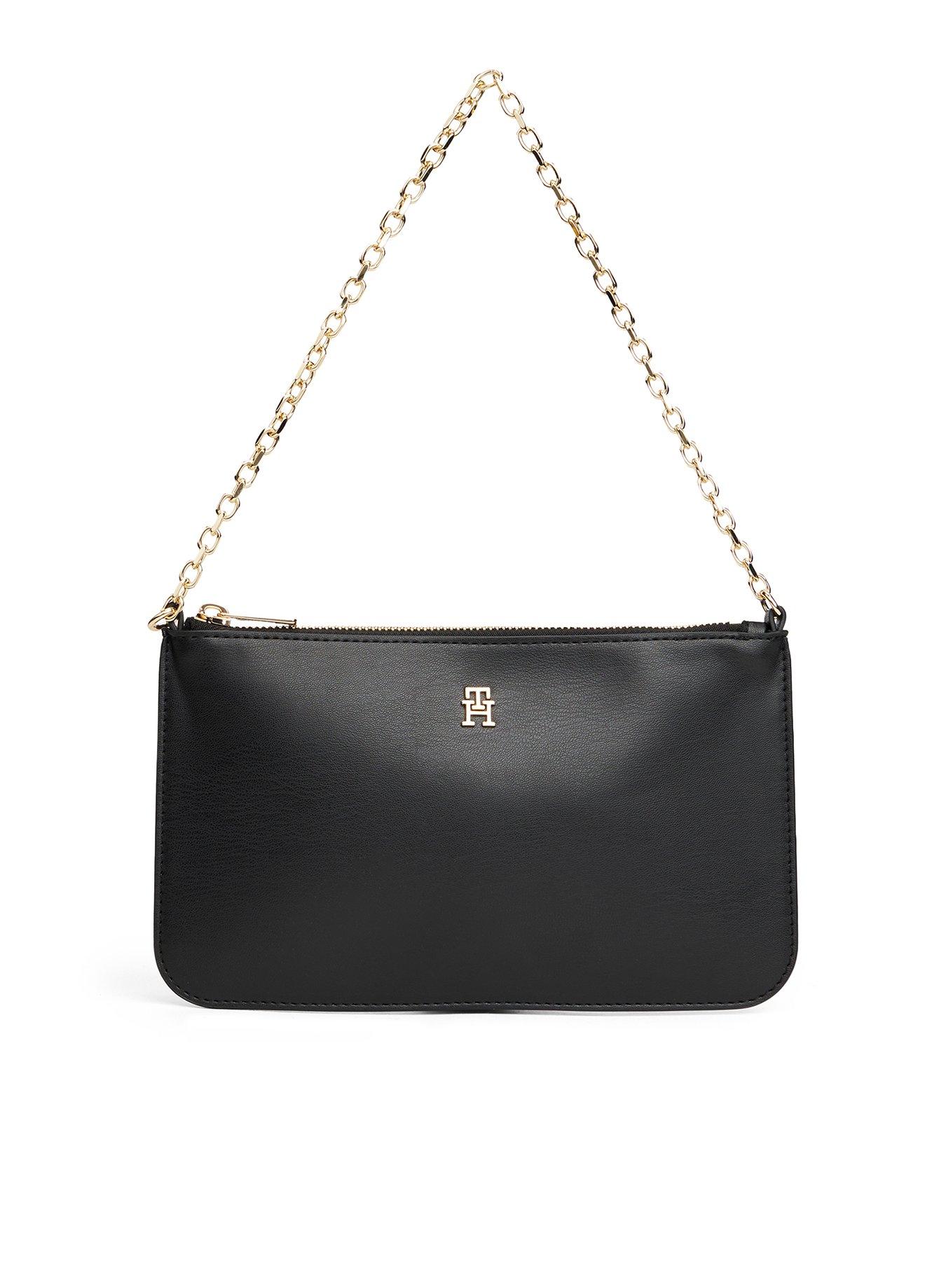 tommy-hilfiger-icon-chain-shoulder-pouch-black