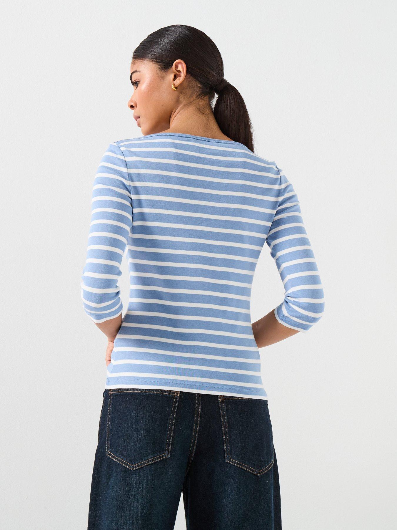 tommy-hilfiger-slim-boat-neck-t-shirt-clear-water-ecru-stp-multistillFront