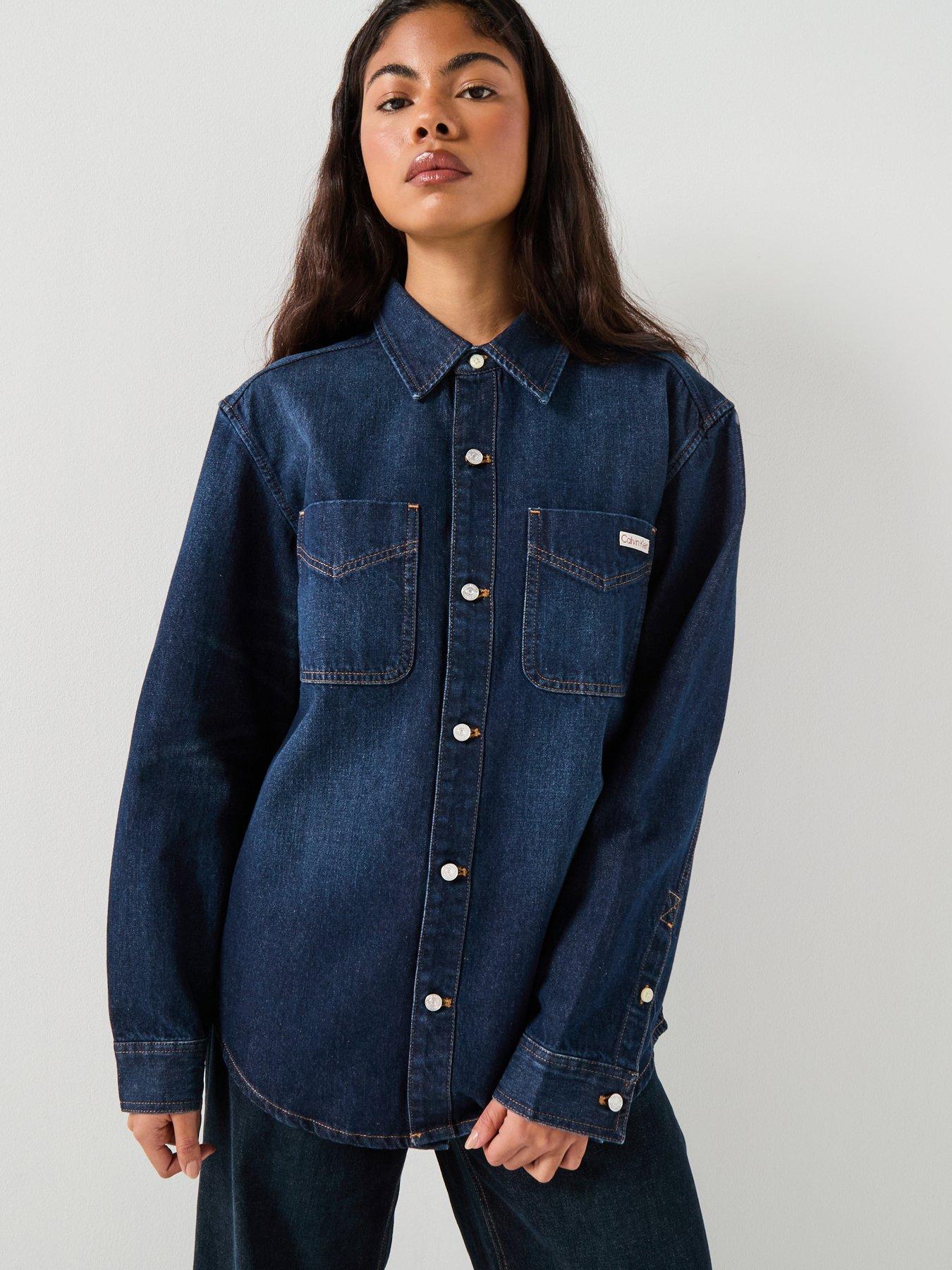 Calvin Klein Jeans Seamed Detailed Shirt - Denim Blue