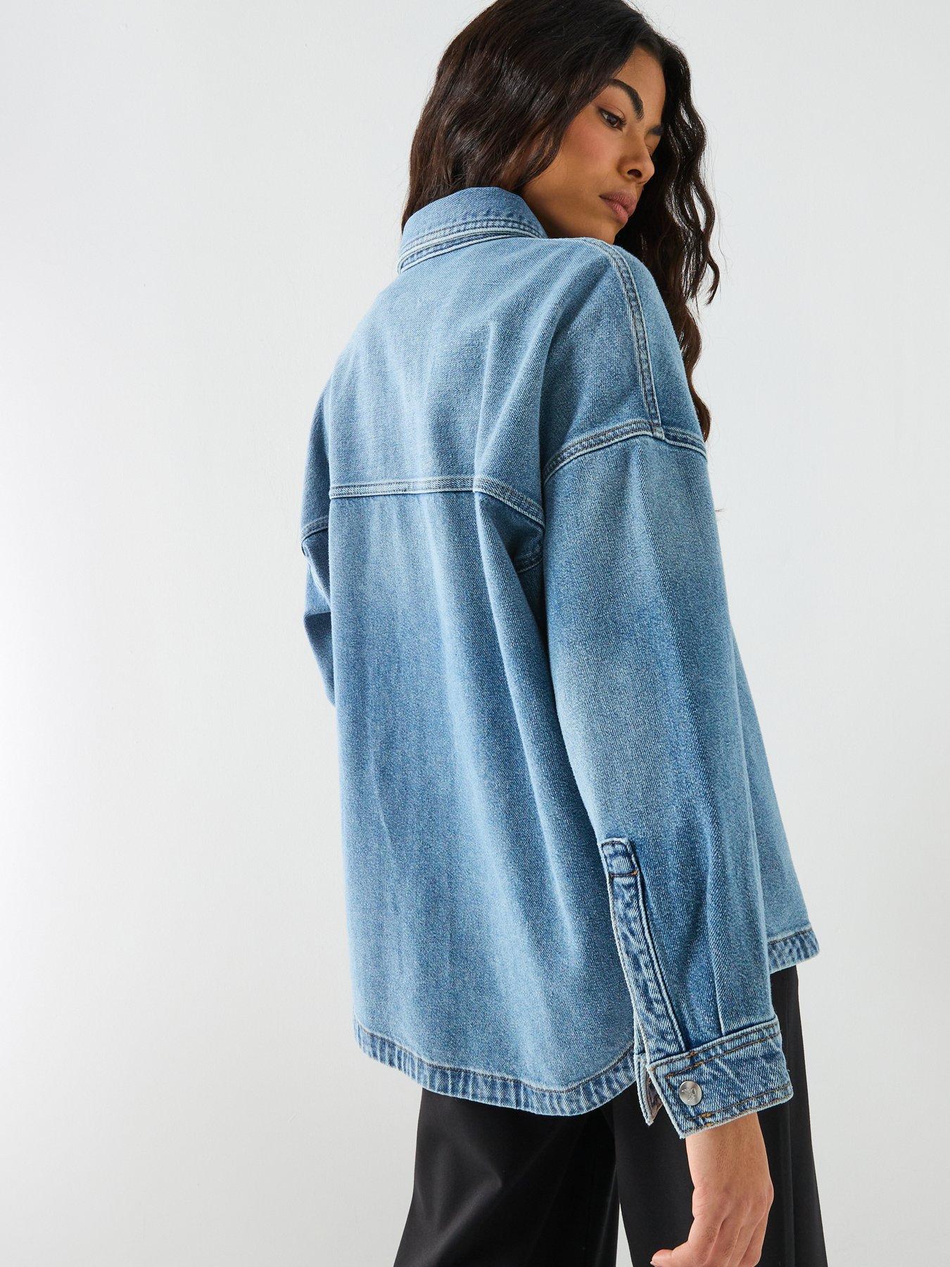 Image 2 of 6 of Calvin Klein Jeans Denim Boyfriend Shirt - Overnight Blue