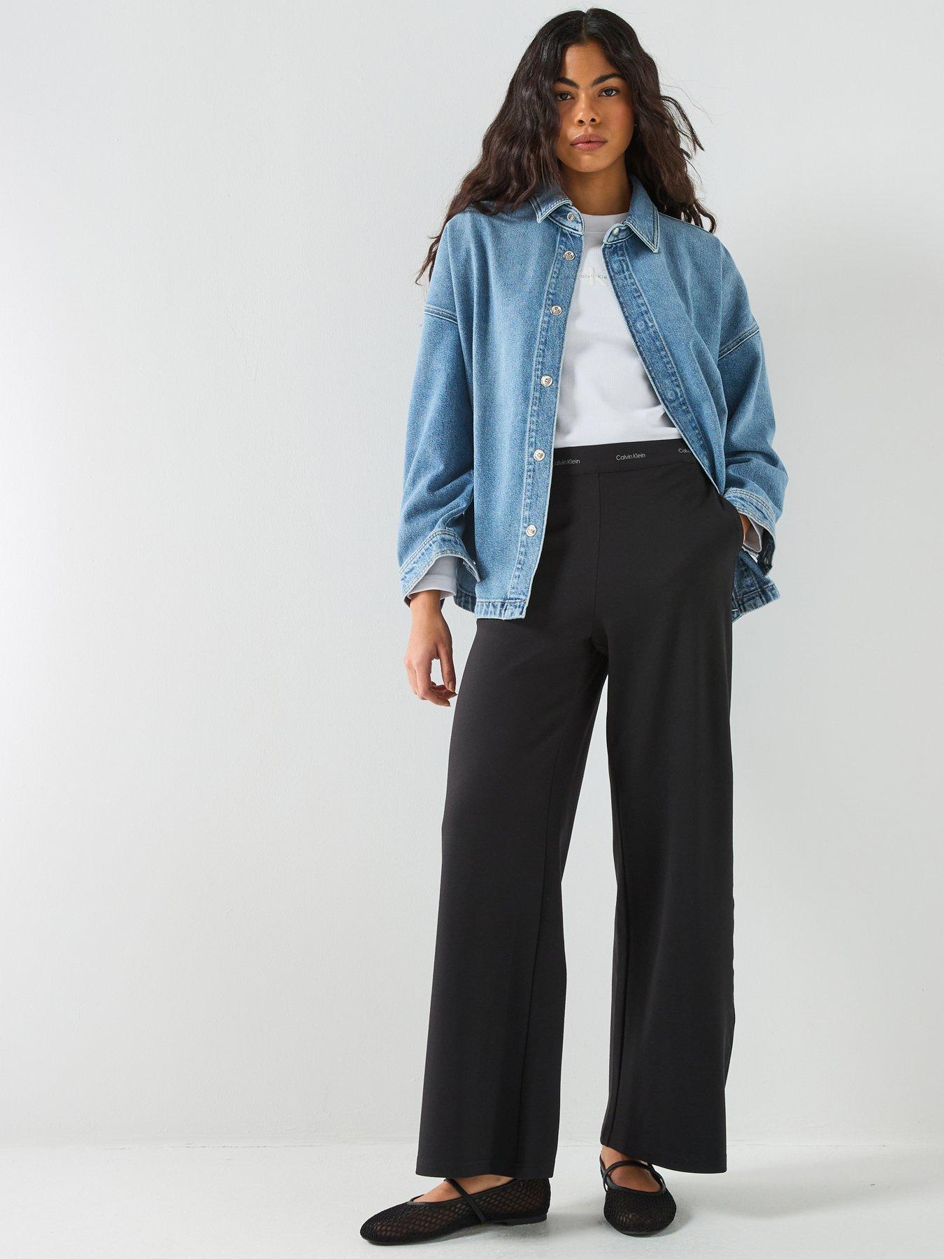 Image 3 of 6 of Calvin Klein Jeans Denim Boyfriend Shirt - Overnight Blue