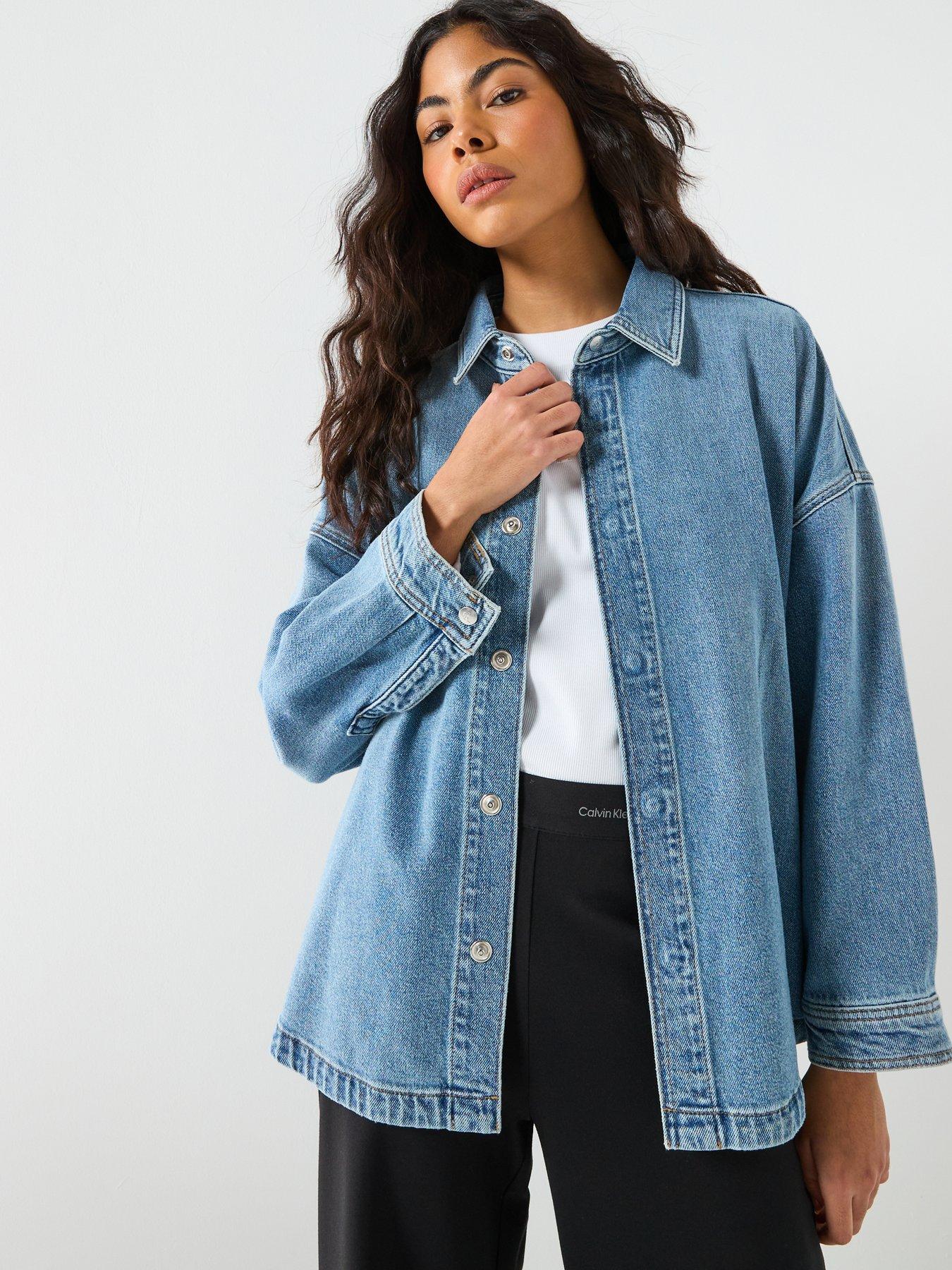 Image 5 of 6 of Calvin Klein Jeans Denim Boyfriend Shirt - Overnight Blue