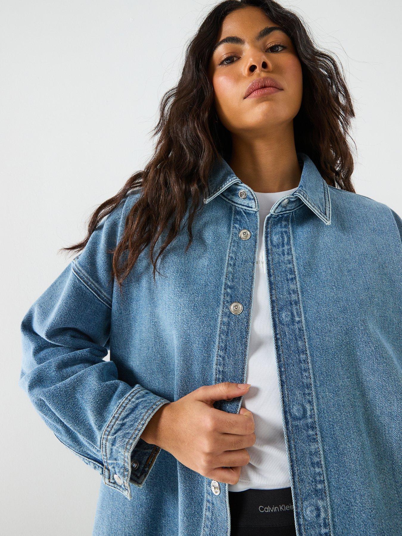 Image 6 of 6 of Calvin Klein Jeans Denim Boyfriend Shirt - Overnight Blue