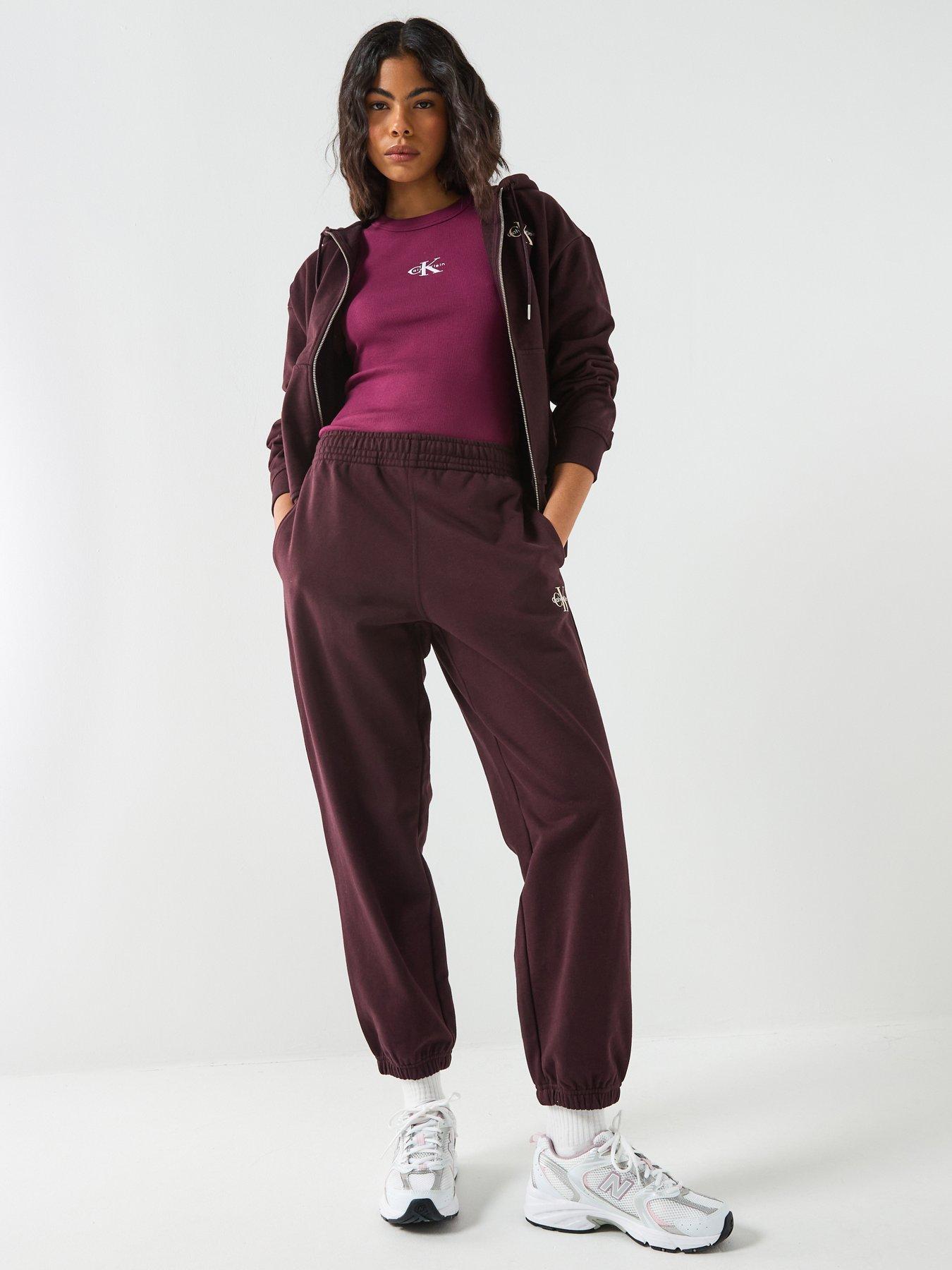 Image 3 of 6 of Calvin Klein Jeans Monogram Rib Tank - Hot Berry