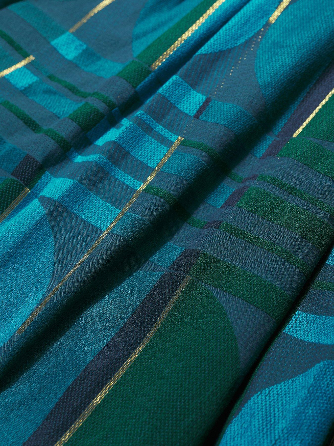Image 4 of 5 of Seasalt Cornwall Interweaving Jacquard Skirt - Blue