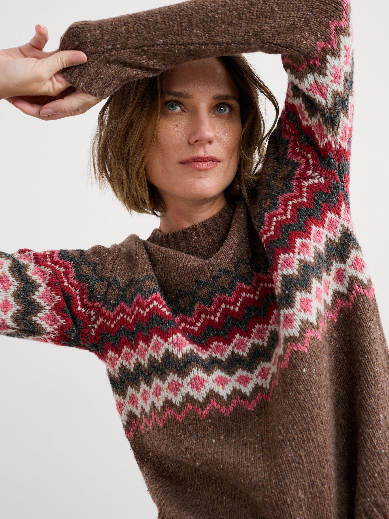 Seasalt Cornwall Golden Light Jumper Sonata Gully Sail Mix - Red