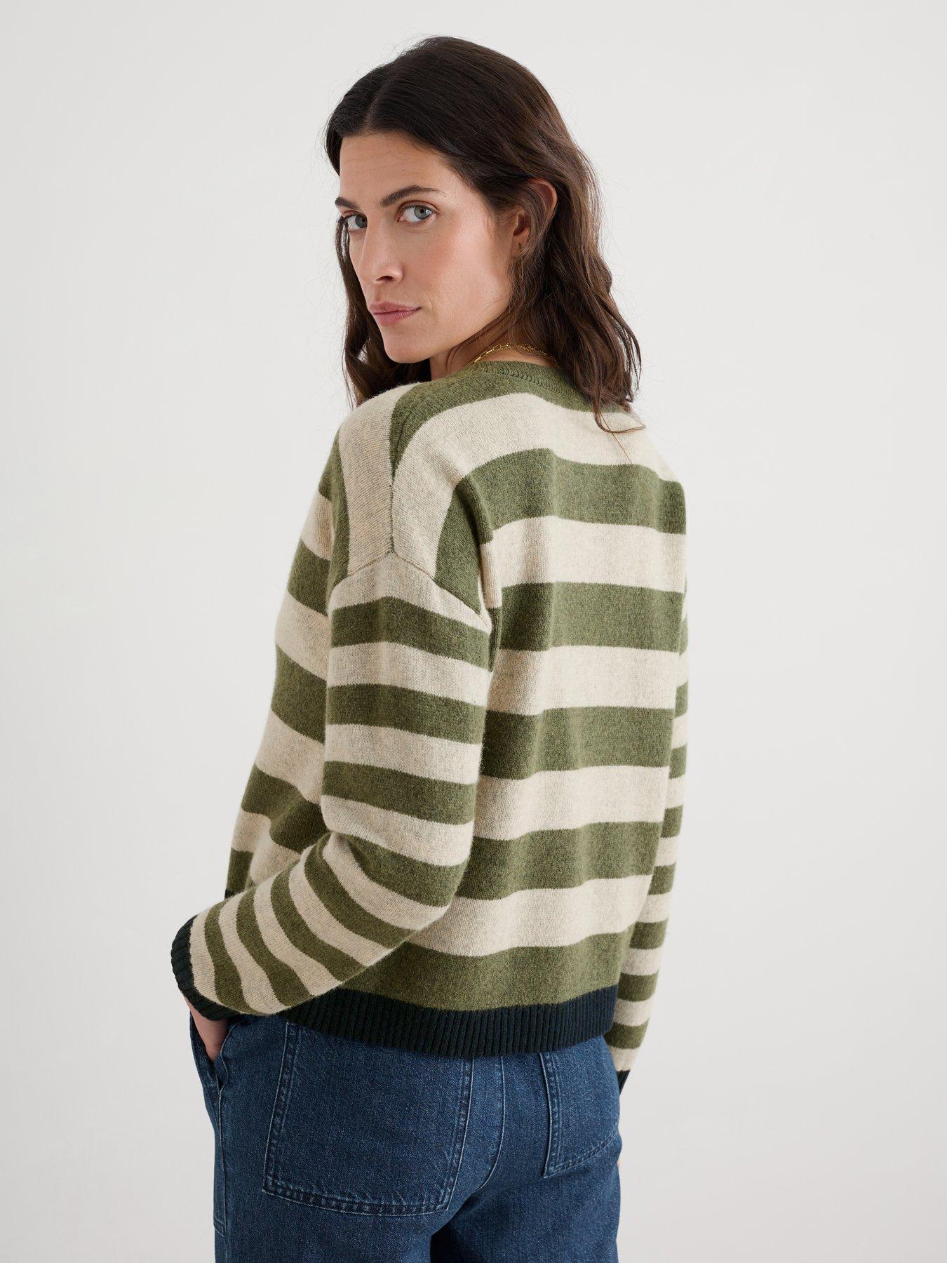 Image 2 of 5 of Seasalt Cornwall Striped Knit Cardigan - Multi