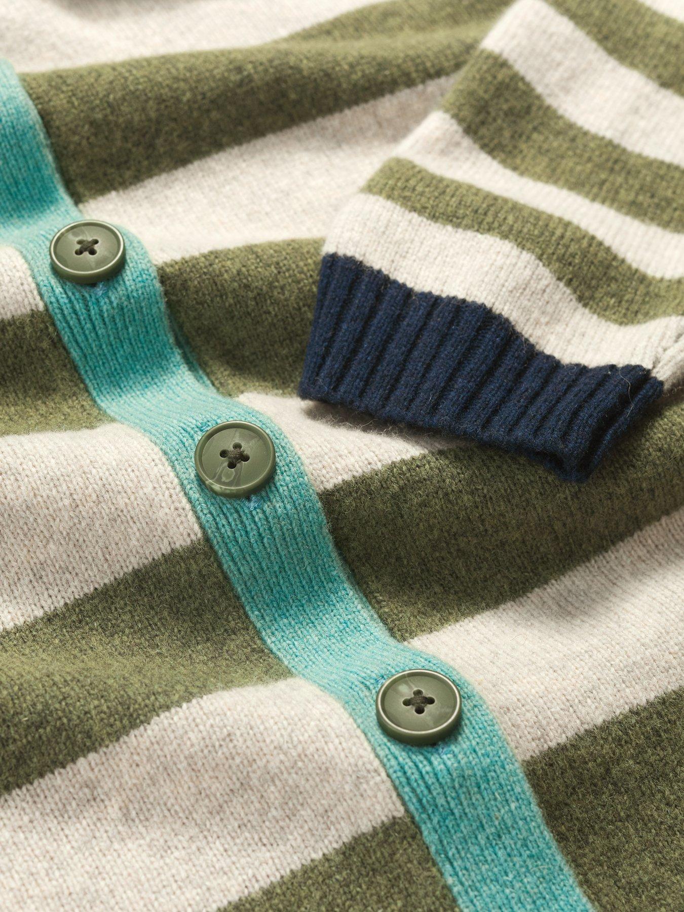 Image 4 of 5 of Seasalt Cornwall Striped Knit Cardigan - Multi