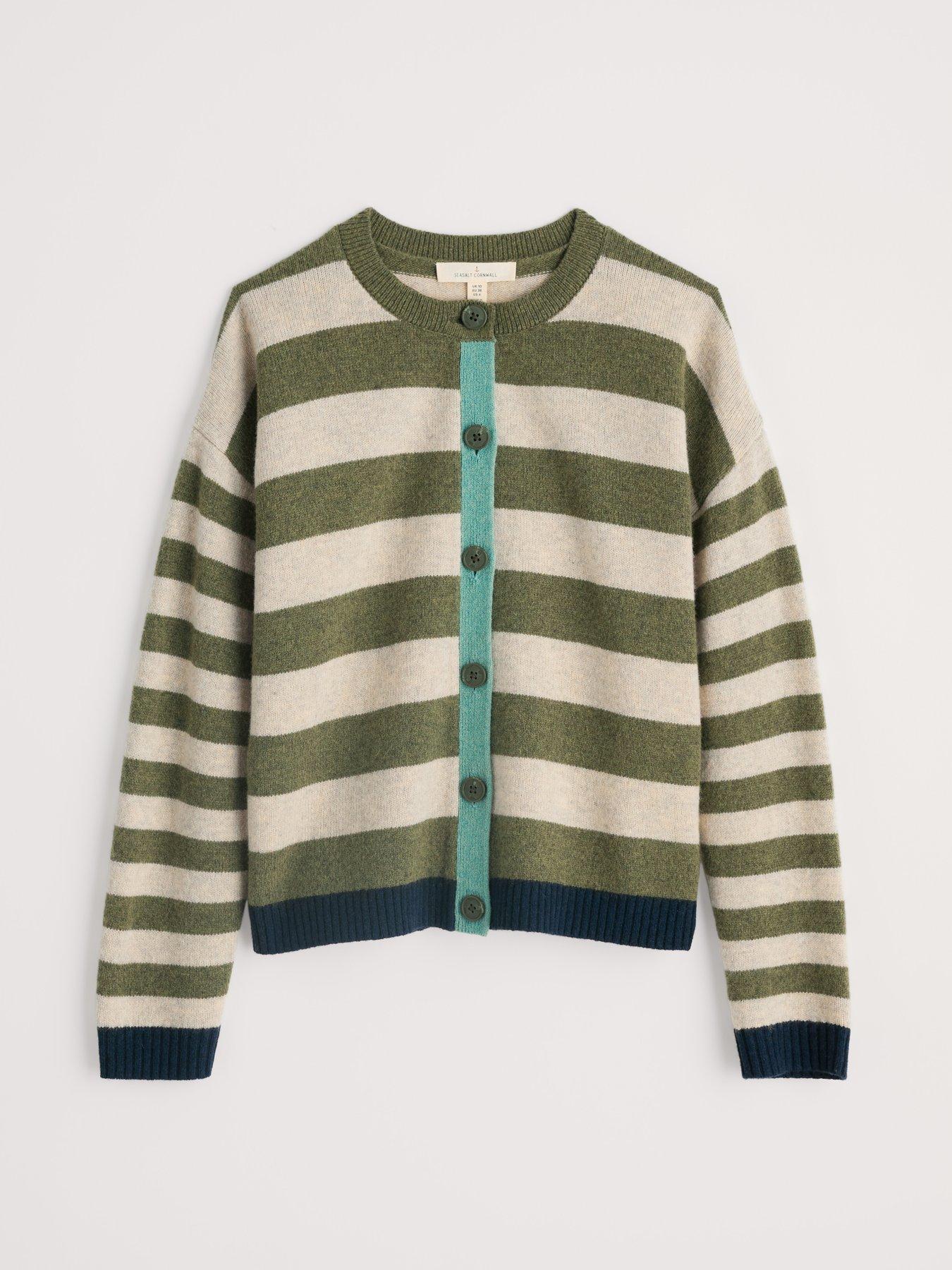 Image 5 of 5 of Seasalt Cornwall Striped Knit Cardigan - Multi