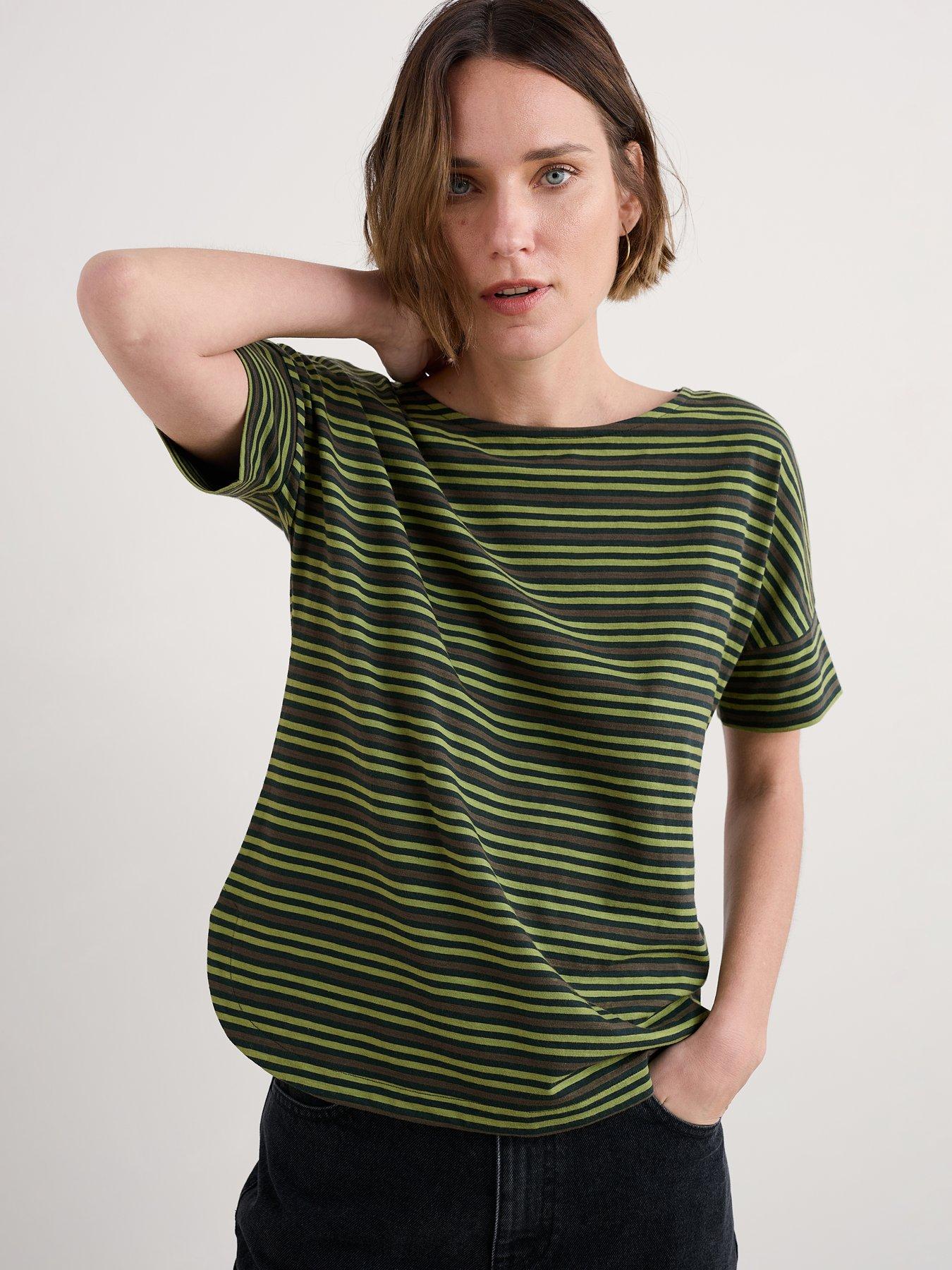 Seasalt Cornwall Bryher View T-Shirt Pellitras Maritime - Green