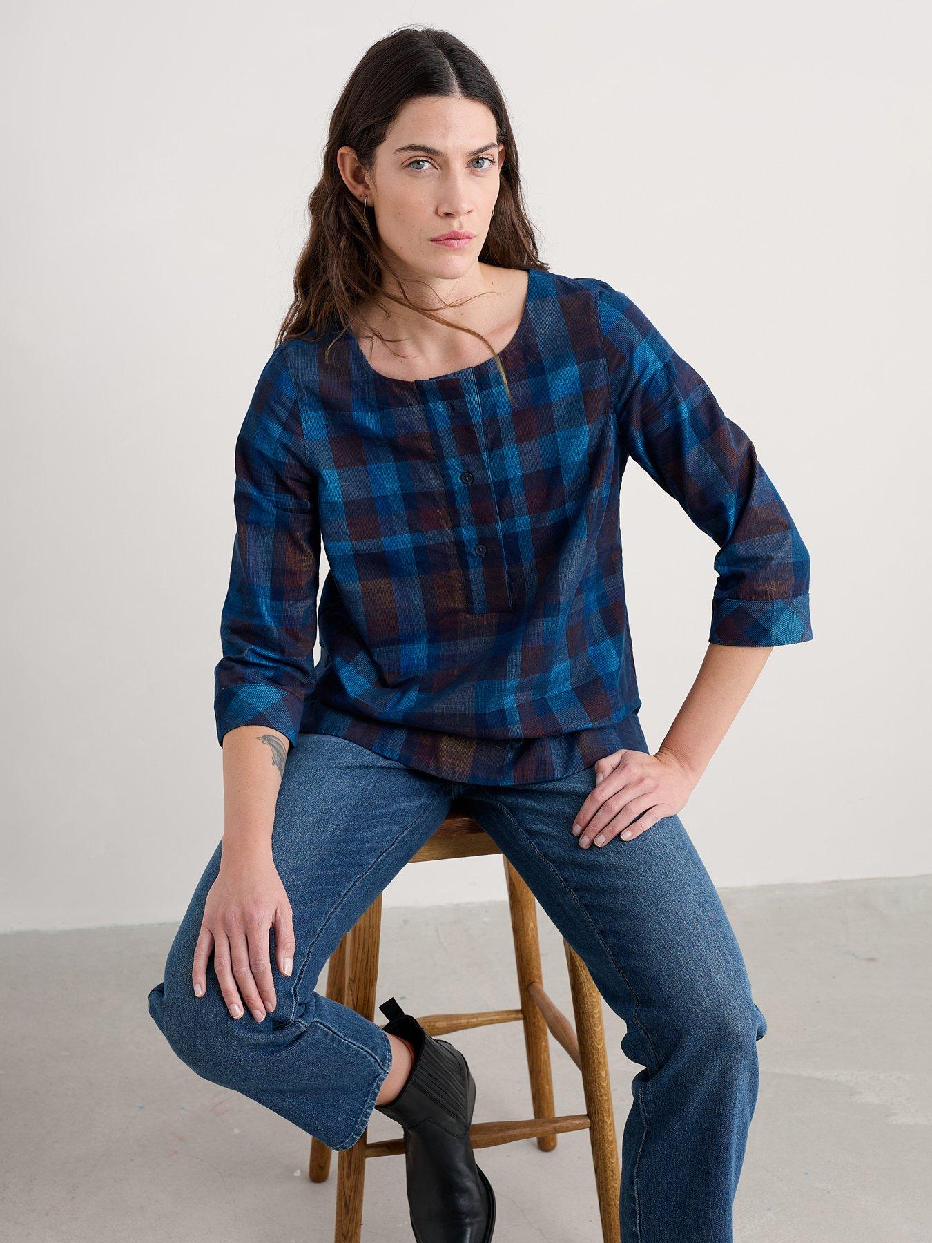 seasalt-cornwall-tithonia-top-honesty-sea-cave-blue-print