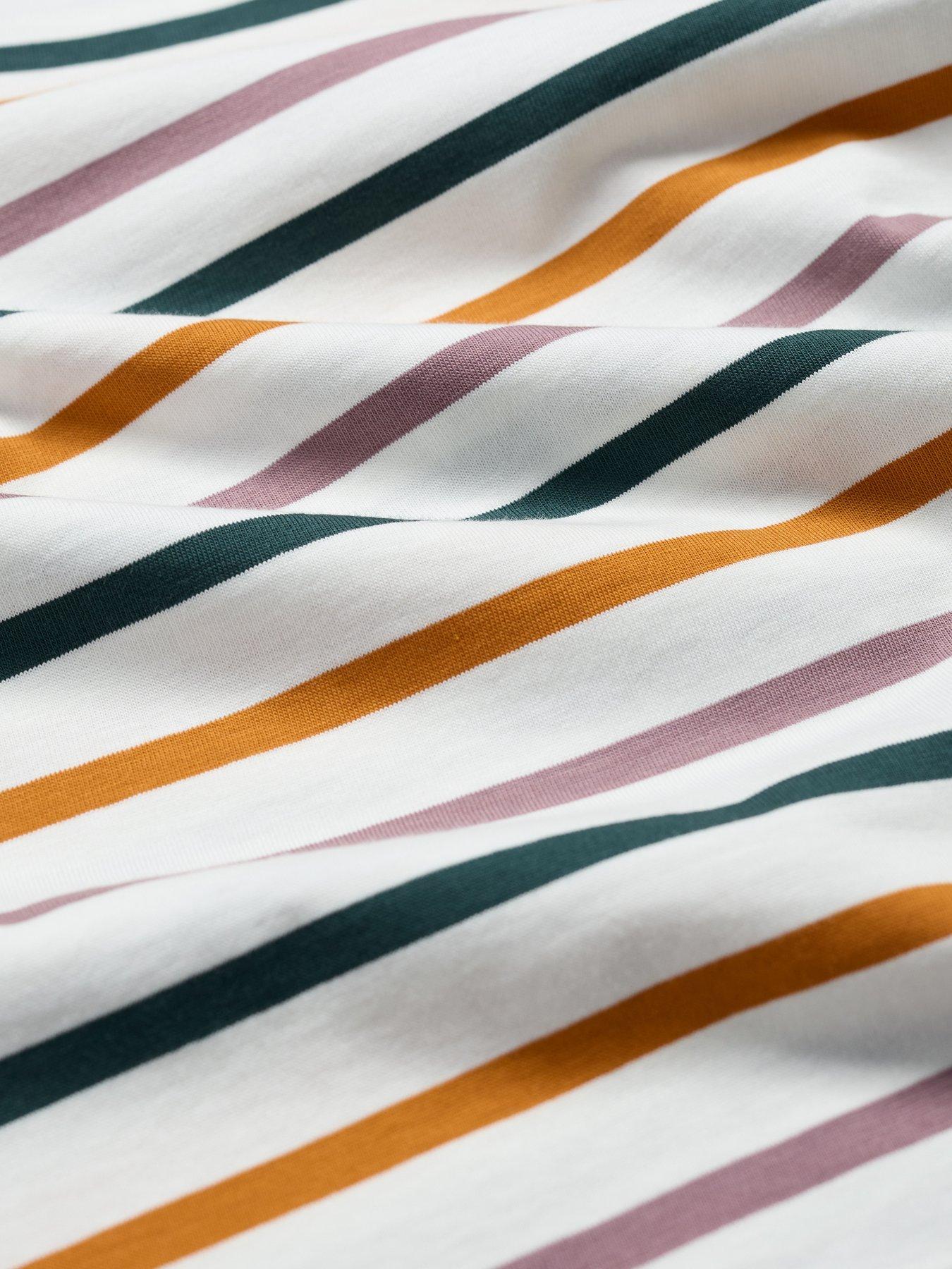 Image 4 of 5 of Seasalt Cornwall Sailor Long Sleeve&nbsp;T-Shirt - Tri Breton Verte Stripes