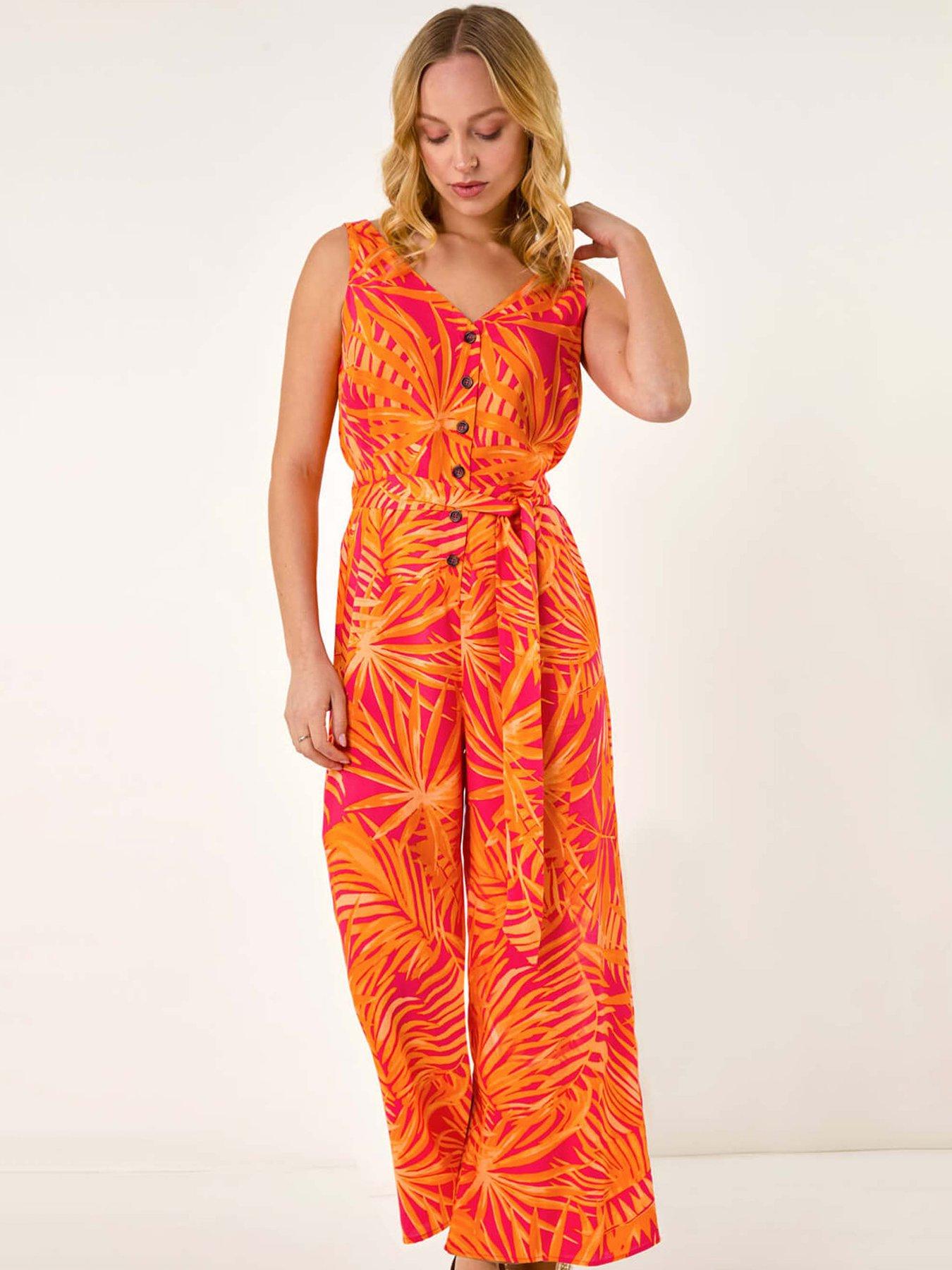 roman-dusk-palm-print-belted-jumpsuit-orangeback