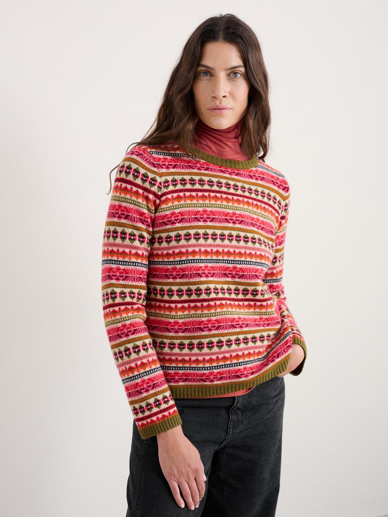Seasalt Cornwall Percella Cove Jumper - Scillia Aran Multi