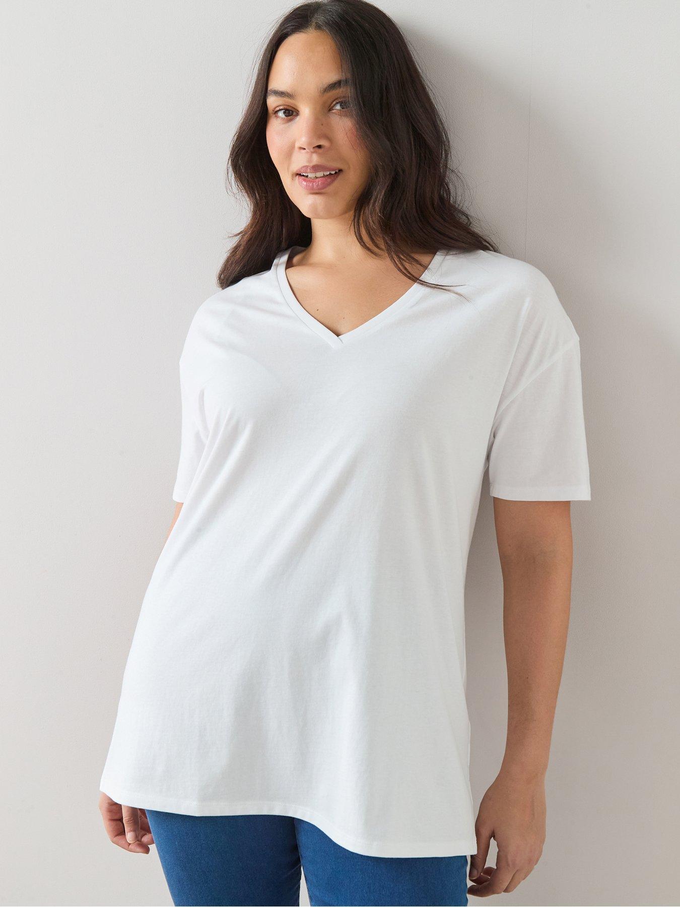 the-very-collection-curve-v-neck-longline-t-shirt-white