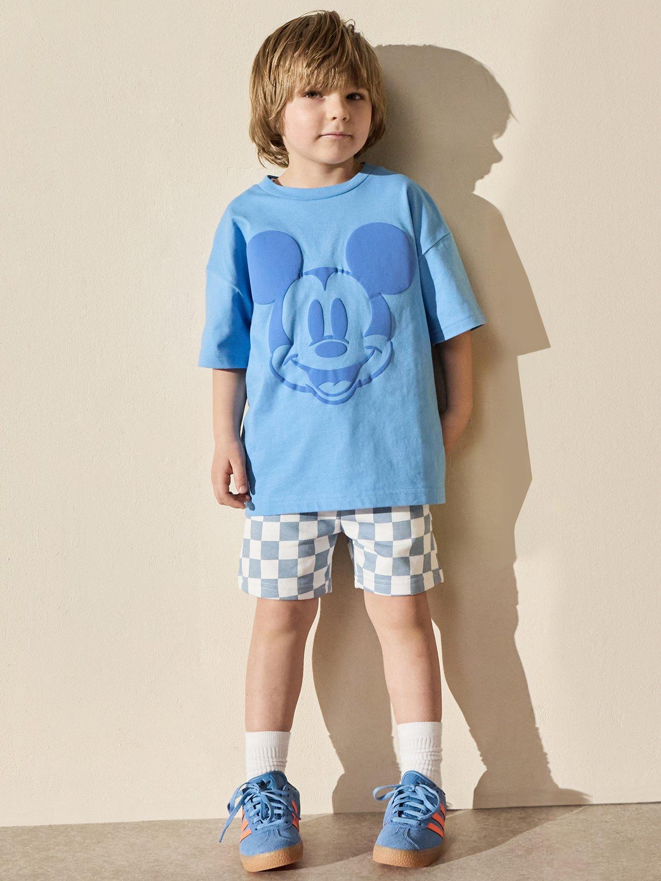 The Very Collection Mickey Mouse Back Print T-Shirt - Blue