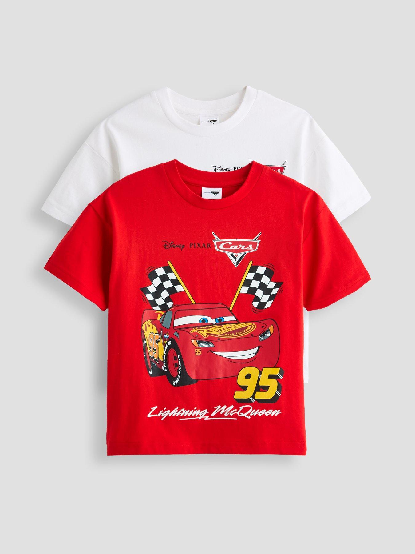 Image 1 of 6 of The Very Collection 2pk Disney Cars Tees - Red/White
