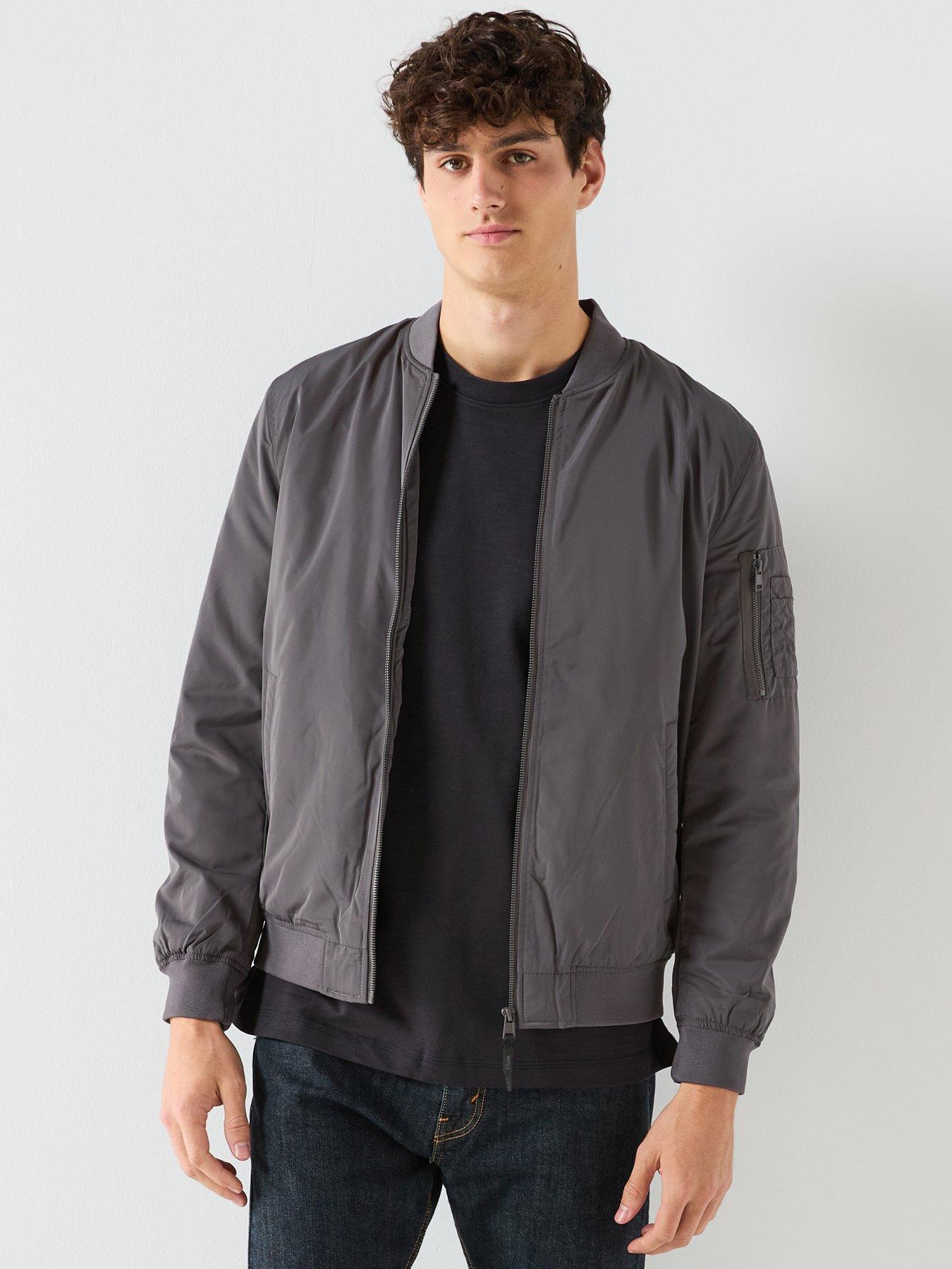only-sons-joshua-bomber-jacket-dark-grey