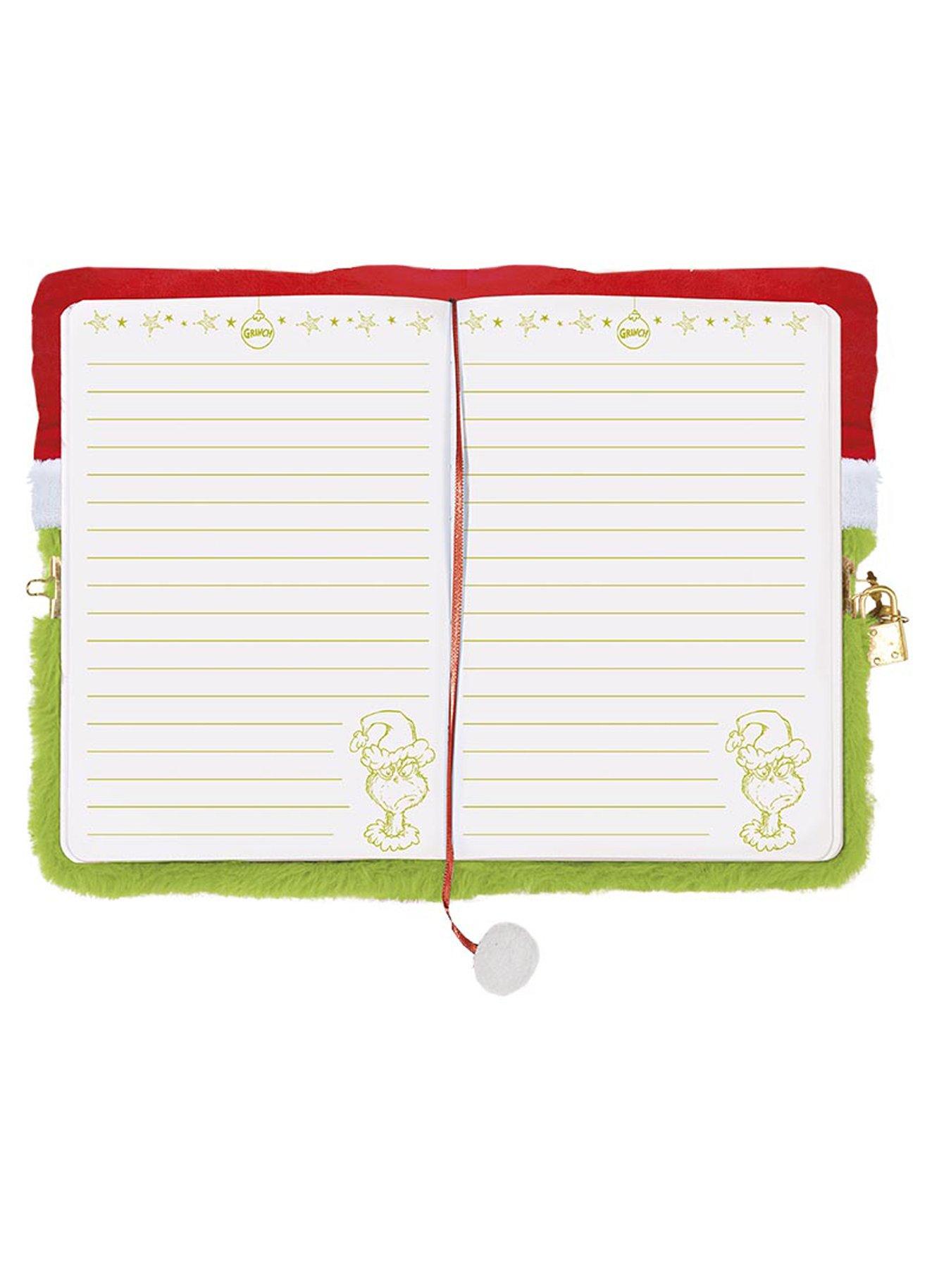 Image 3 of 3 of The Grinch Fluffy A5 Notebook with Lock
