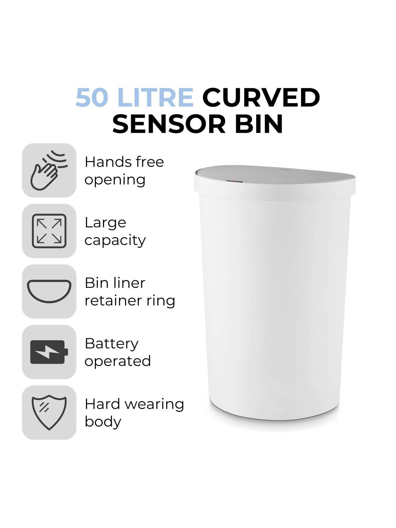 Image 2 of 6 of Tower 50l Curved Sensor Bin