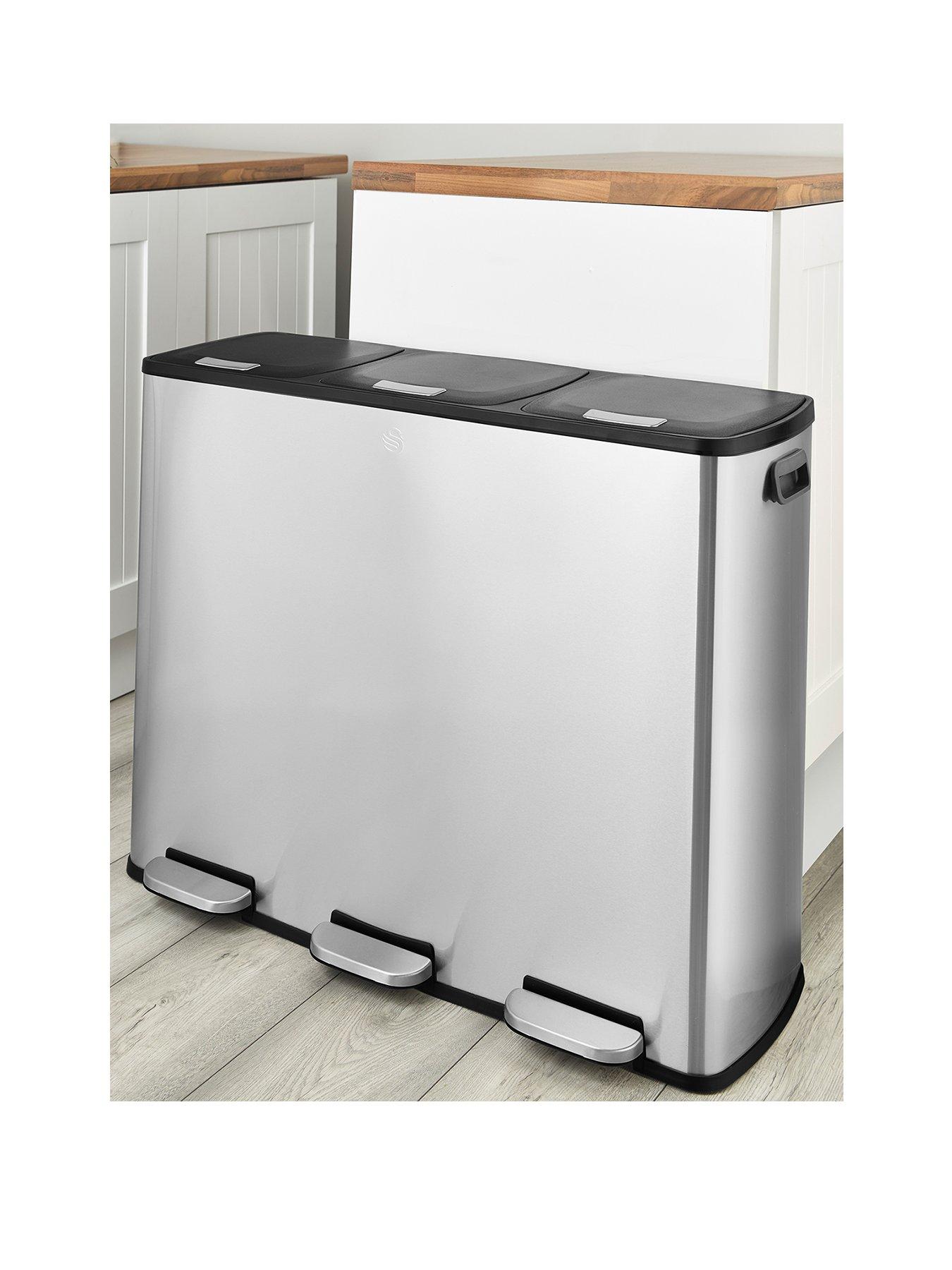 Image 1 of 6 of Swan 90l (3x30l) Pedal Recycling Bin