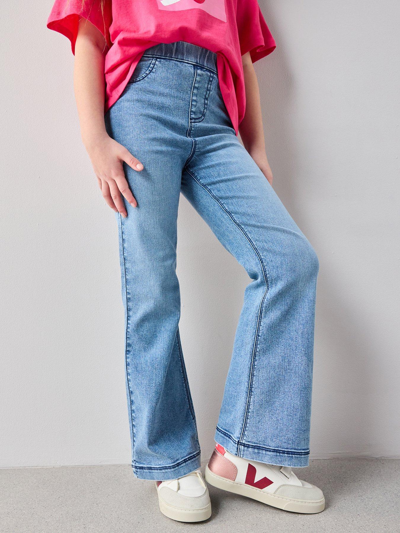 The Very Collection Girls Flare Denim Jeggings - Mid Wash
