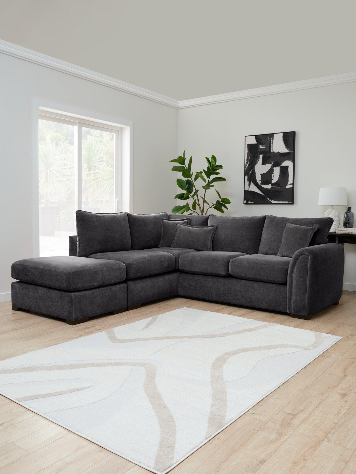 Very Home Carmen Left Hand Chaise With Footstool