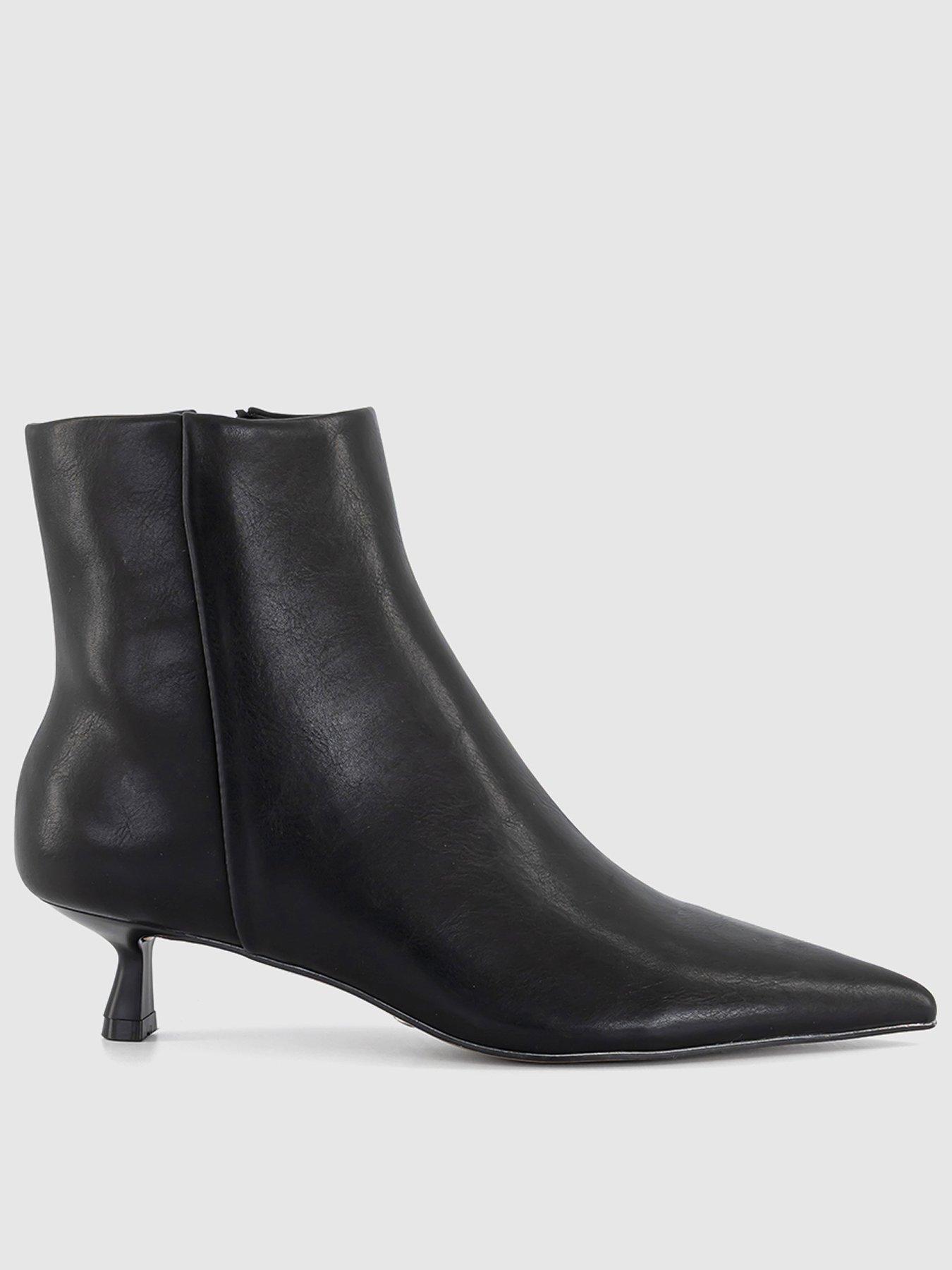Image 1 of 4 of OFFICE Alessia Kitten Heel Boots - Black