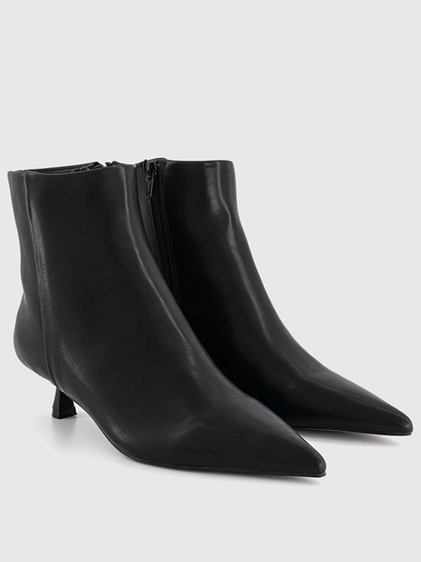 Image 2 of 4 of OFFICE Alessia Kitten Heel Boots - Black