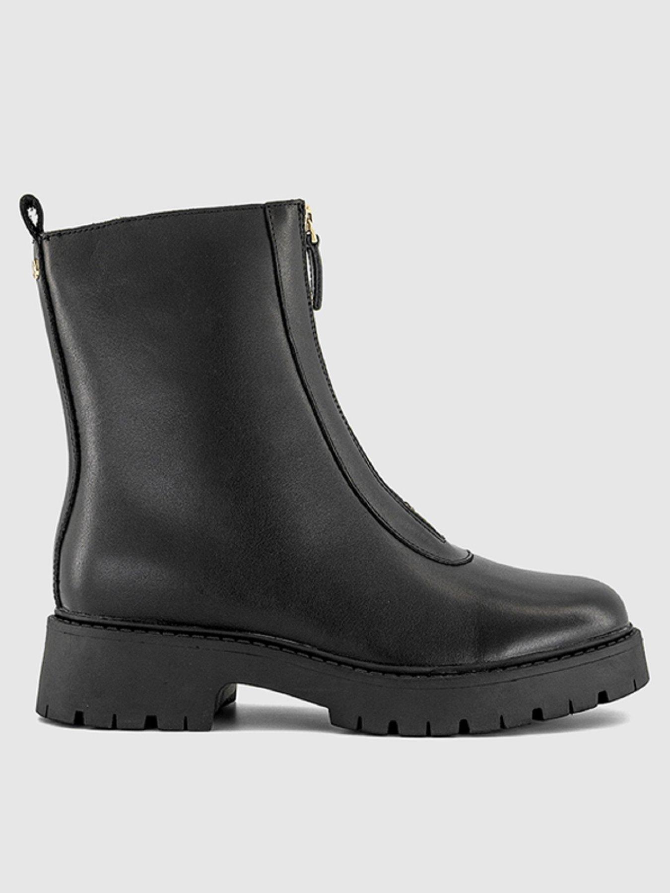 office-atticus-front-zip-leather-chunky-boot-black