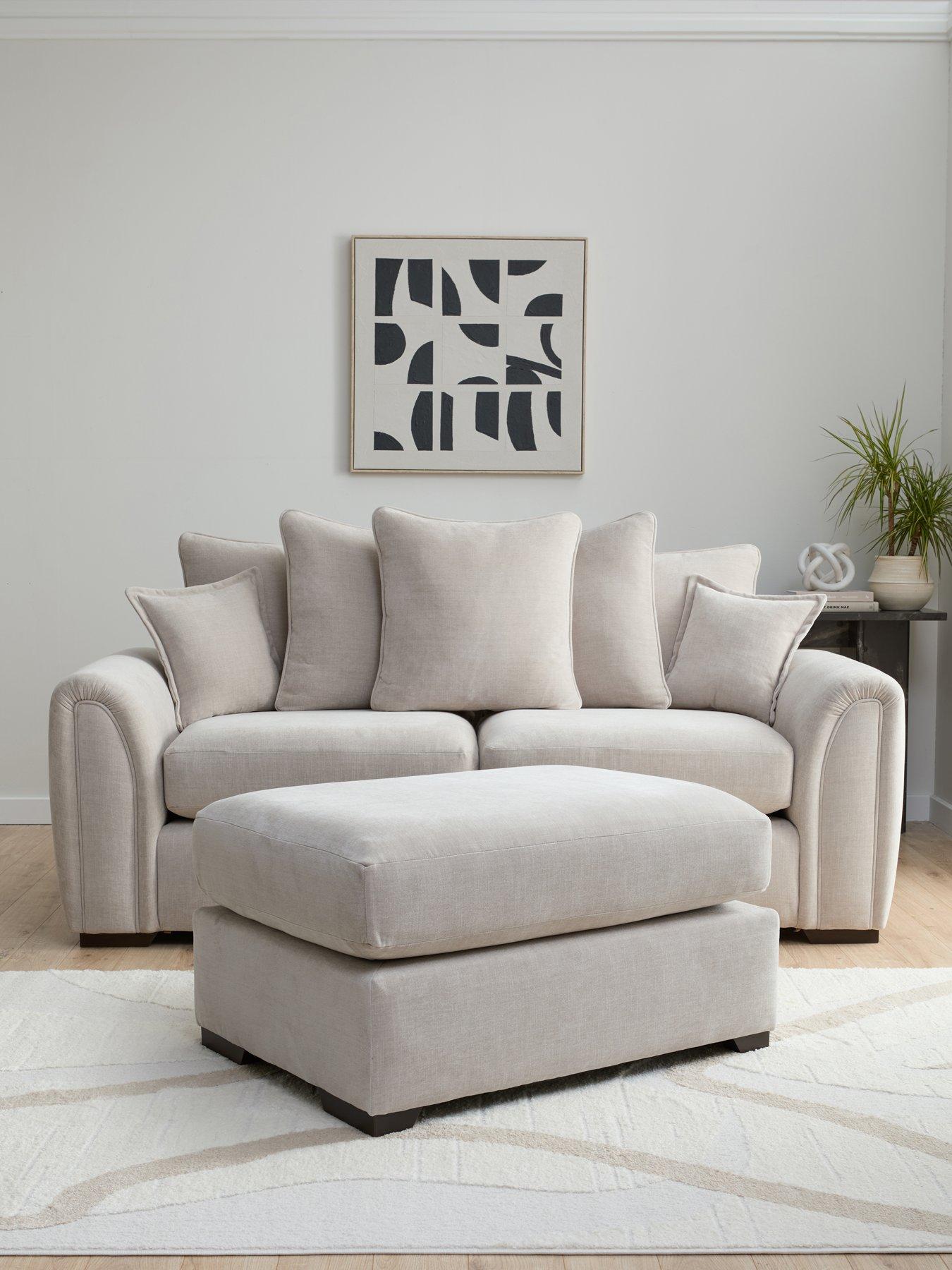 Very Home Carmen 3 Seater Scatter Back Sofa + Footstool