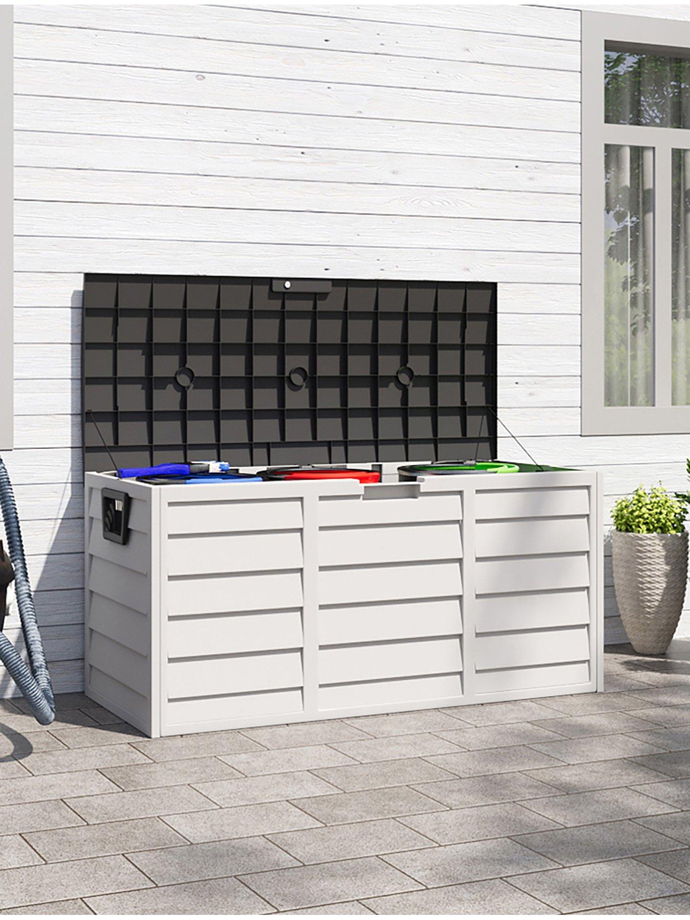 Living and Home 290L Waterproof Garden Storage Box with Wheels
