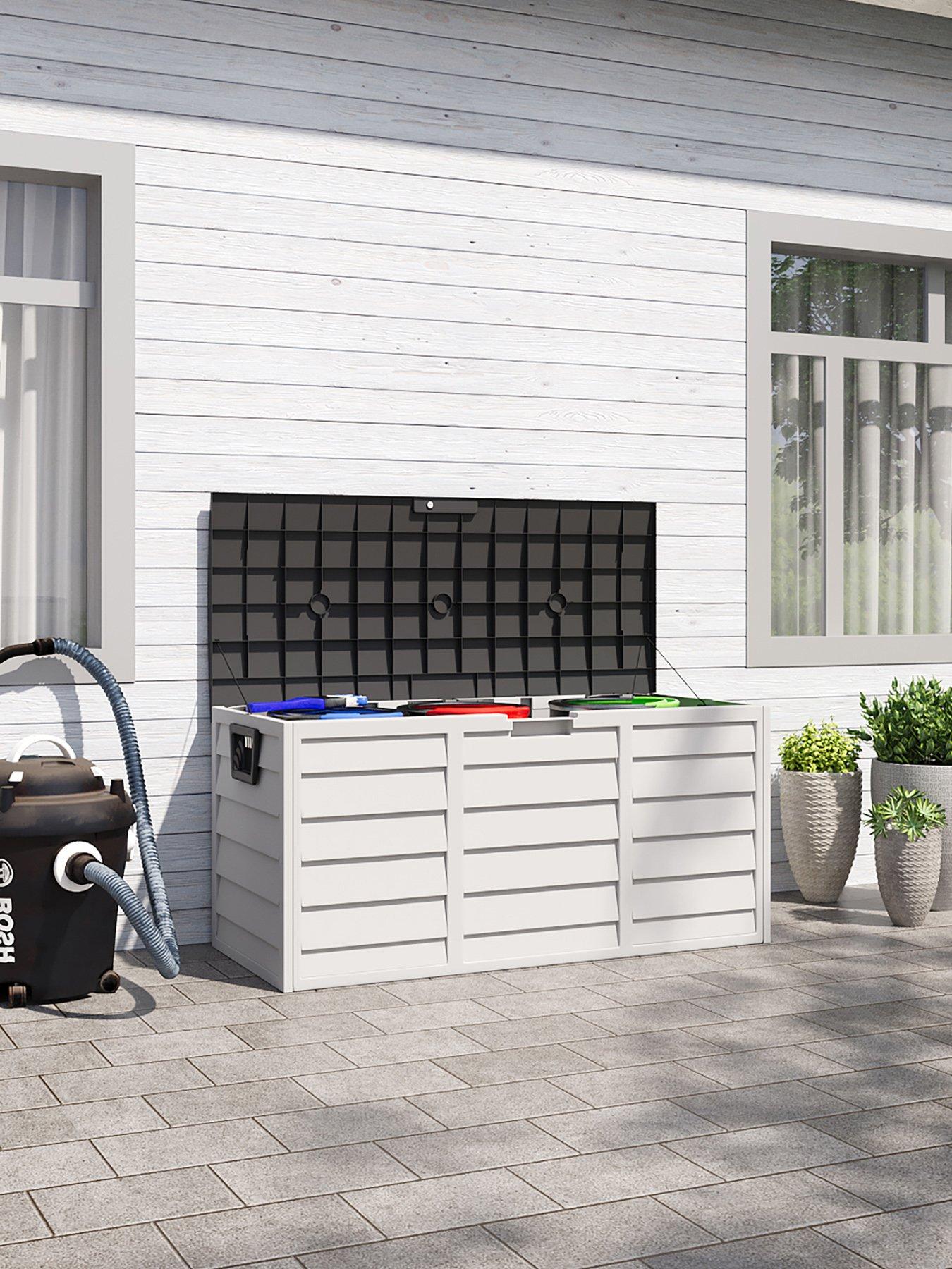 Living and Home 290L Waterproof Garden Storage Box with Wheels