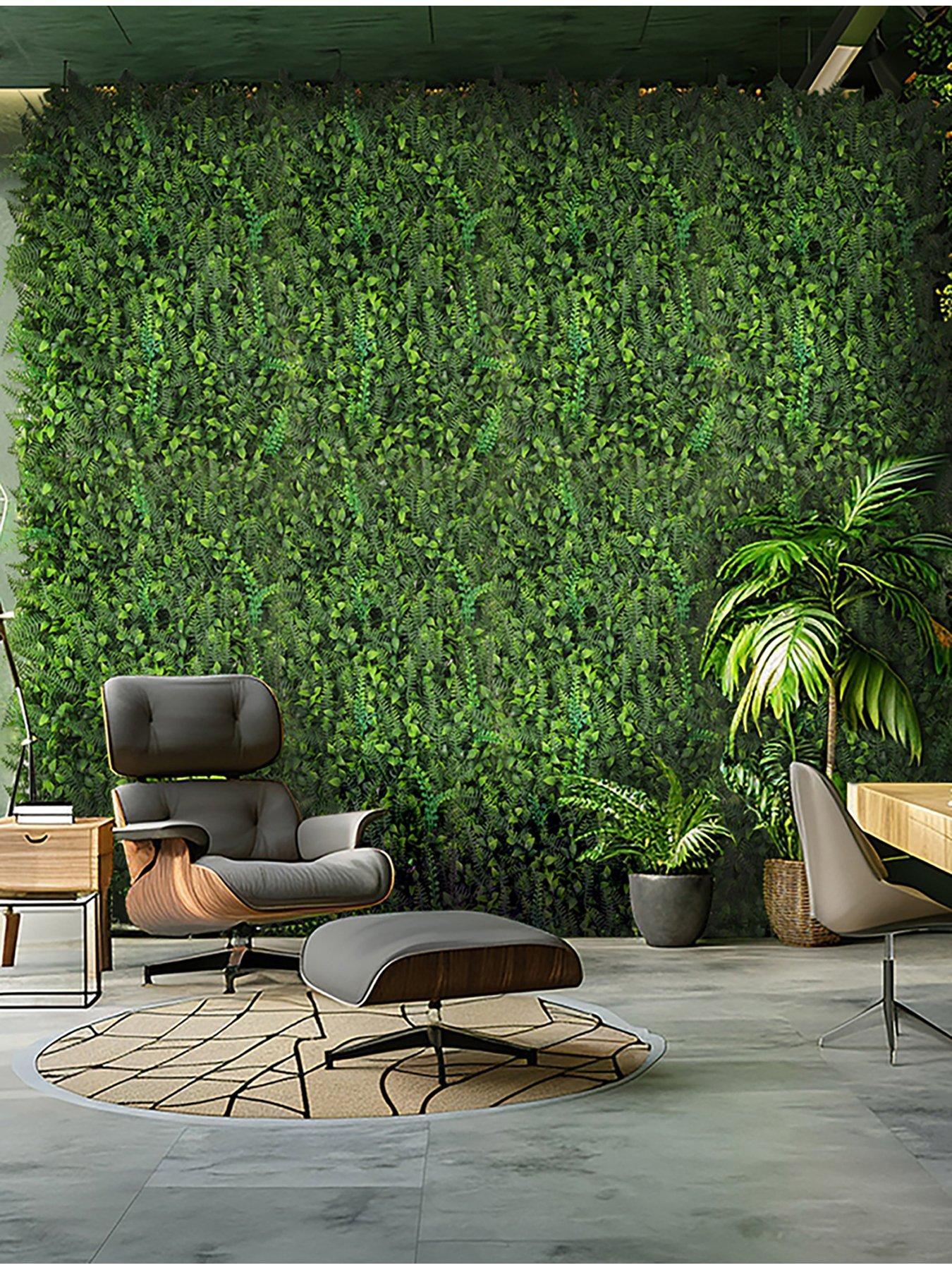 Living and Home Artificial Plant Hedge Wall Panel W 60cm x D 40cm